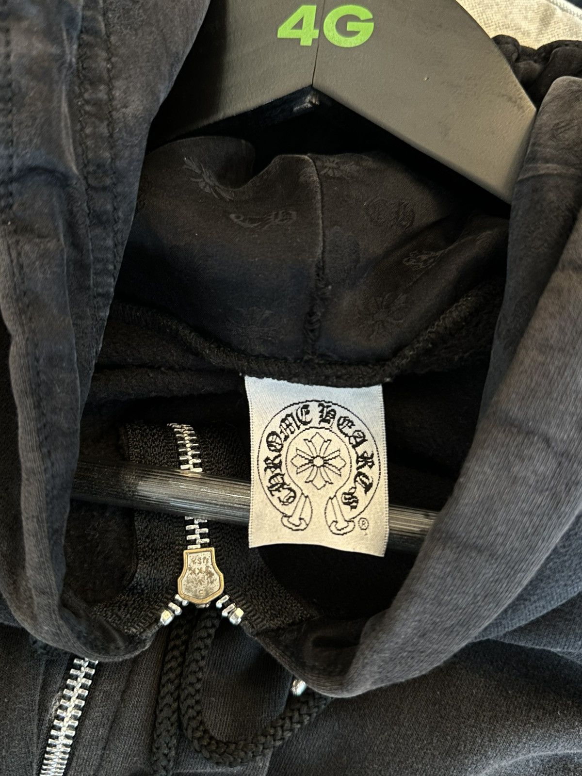 Chrome Hearts CHROME HEARTS VINTAGE LEATHER PATCHED HOODIE Size US XL / EU 56 / 4 - 5 Thumbnail