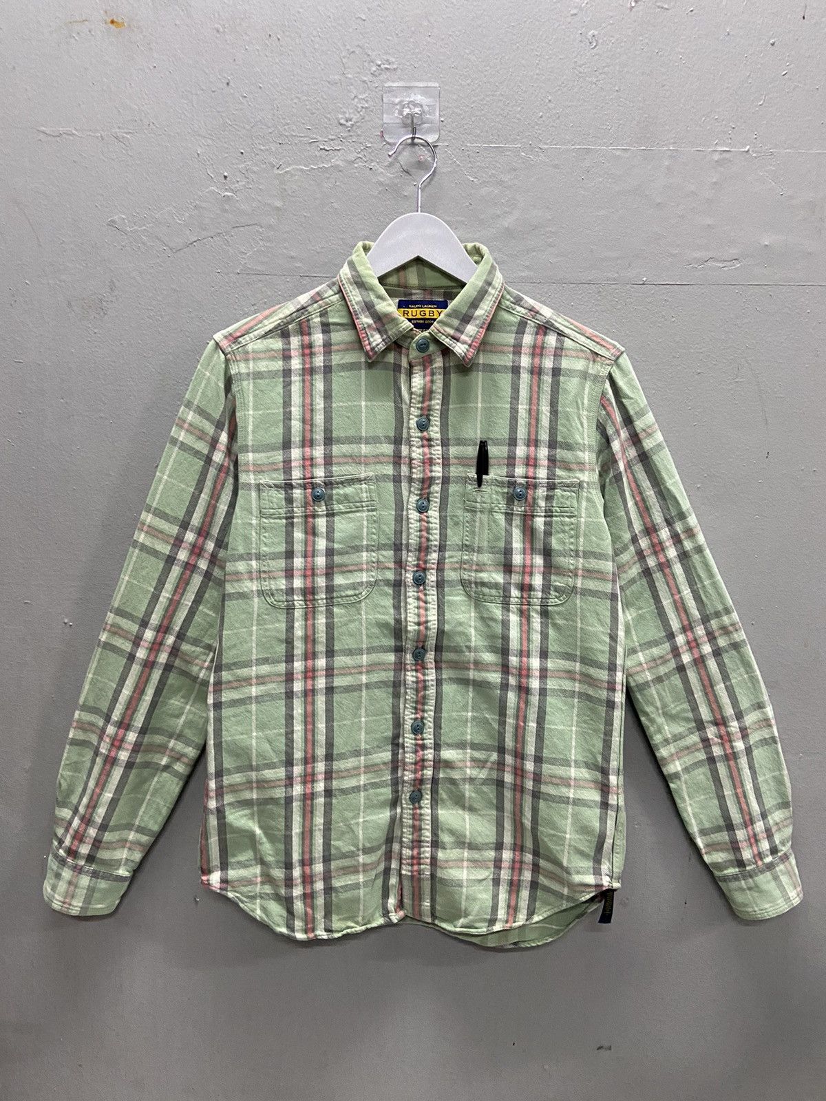 Japanese Brand RALPH LAUREN RUGBY BUTTON UP FLANELL Size US S / EU 44-46 / 1 - 1 Thumbnail