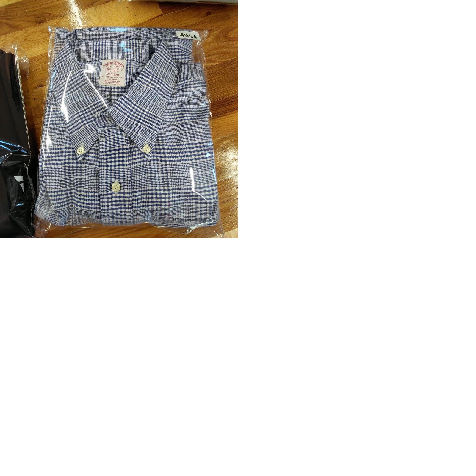 Brooks Brothers VINTAGE Brooks Brothers Madison Shirt Mens 17.5-35 Blue Glen Check Long Sl Oxford Shirt? Size US XXL / EU 58 / 5 - 10 Thumbnail