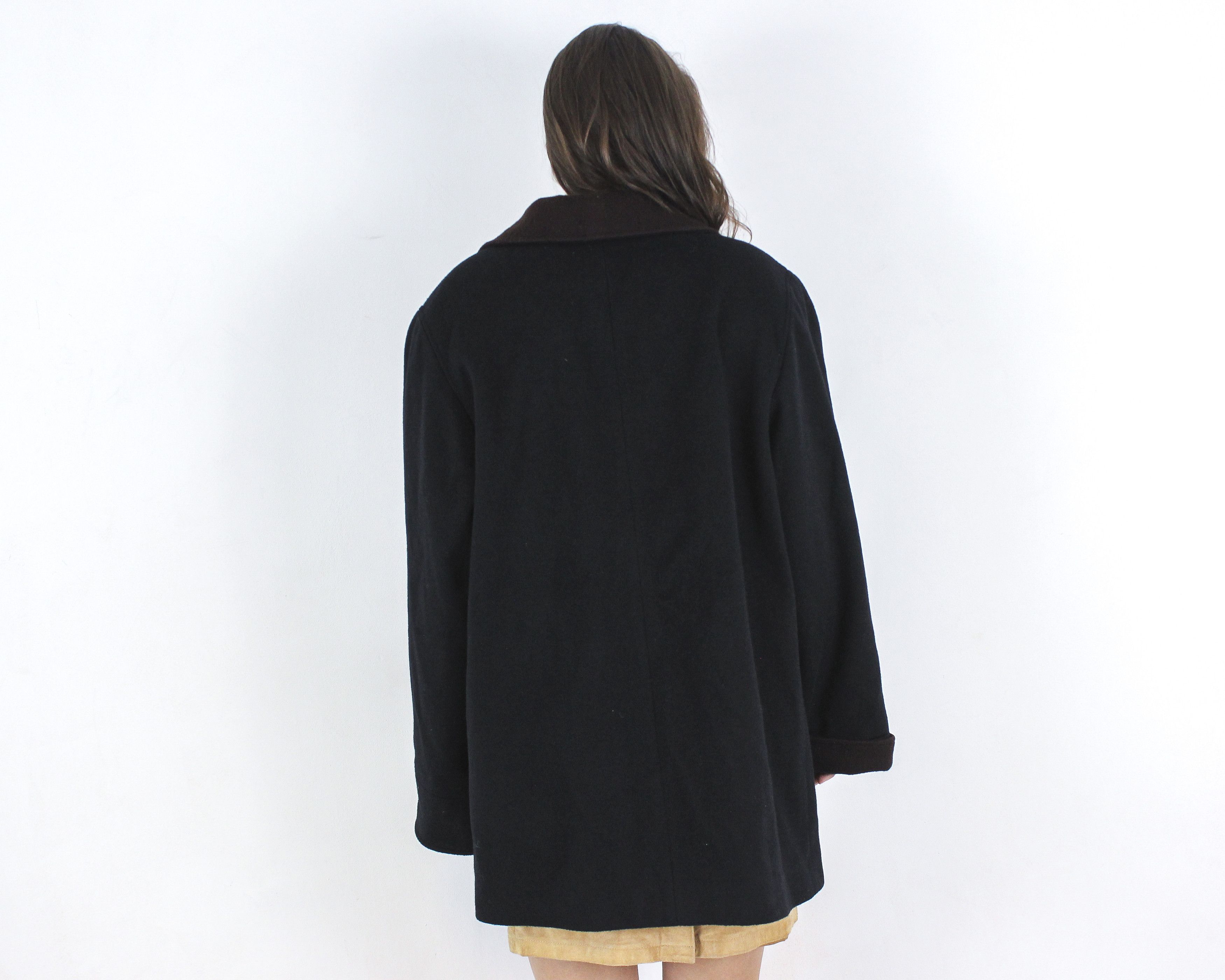 Other × Vintage FORECASTER Women L US 14 Wool Coat Overcoat Peacoat Size L / US 10 / IT 46 - 3 Thumbnail