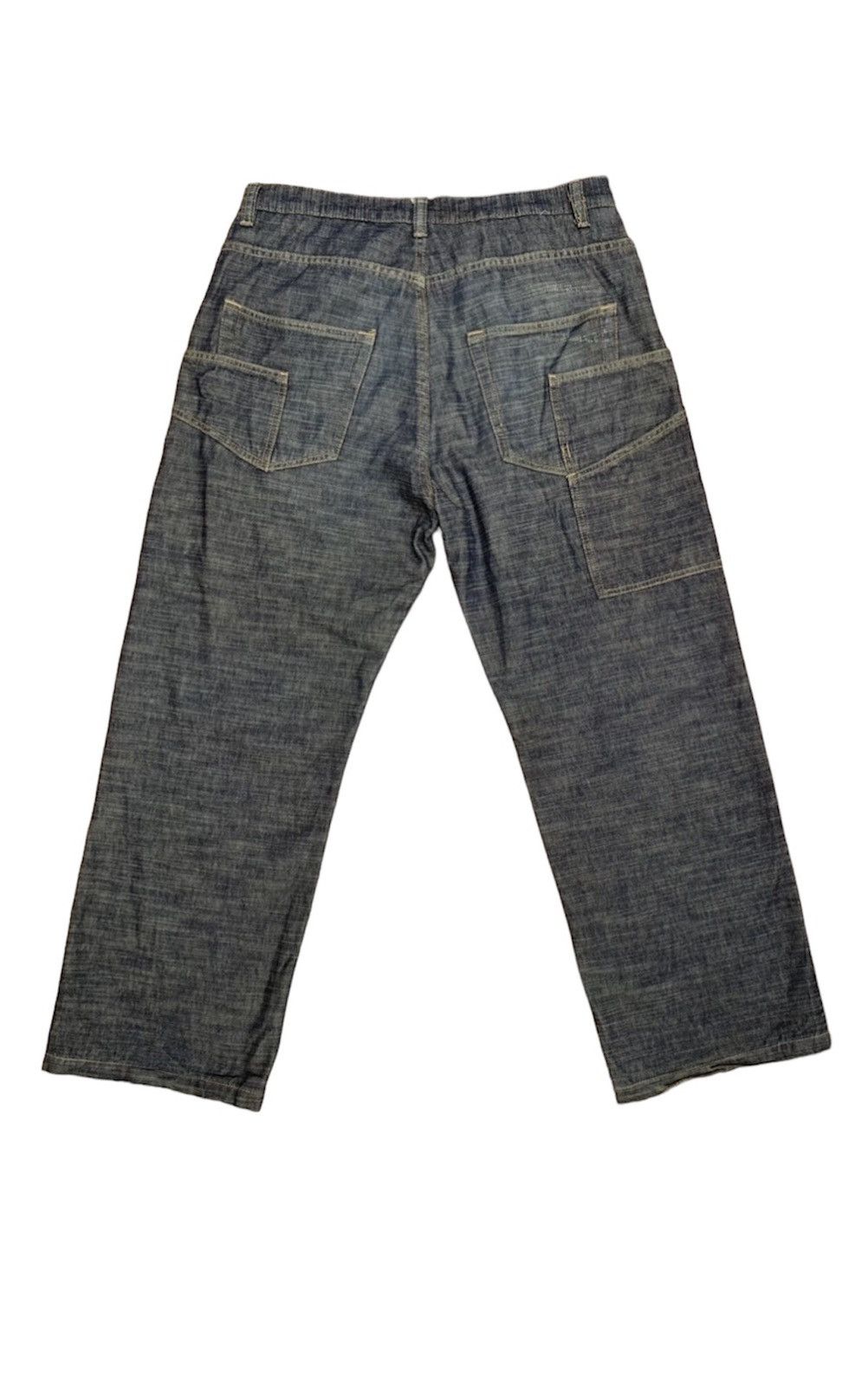 image of Masterpiece Mad Hectic Hommes Moyens Baggy Denim Pants in Blue, Men's (Size 33)