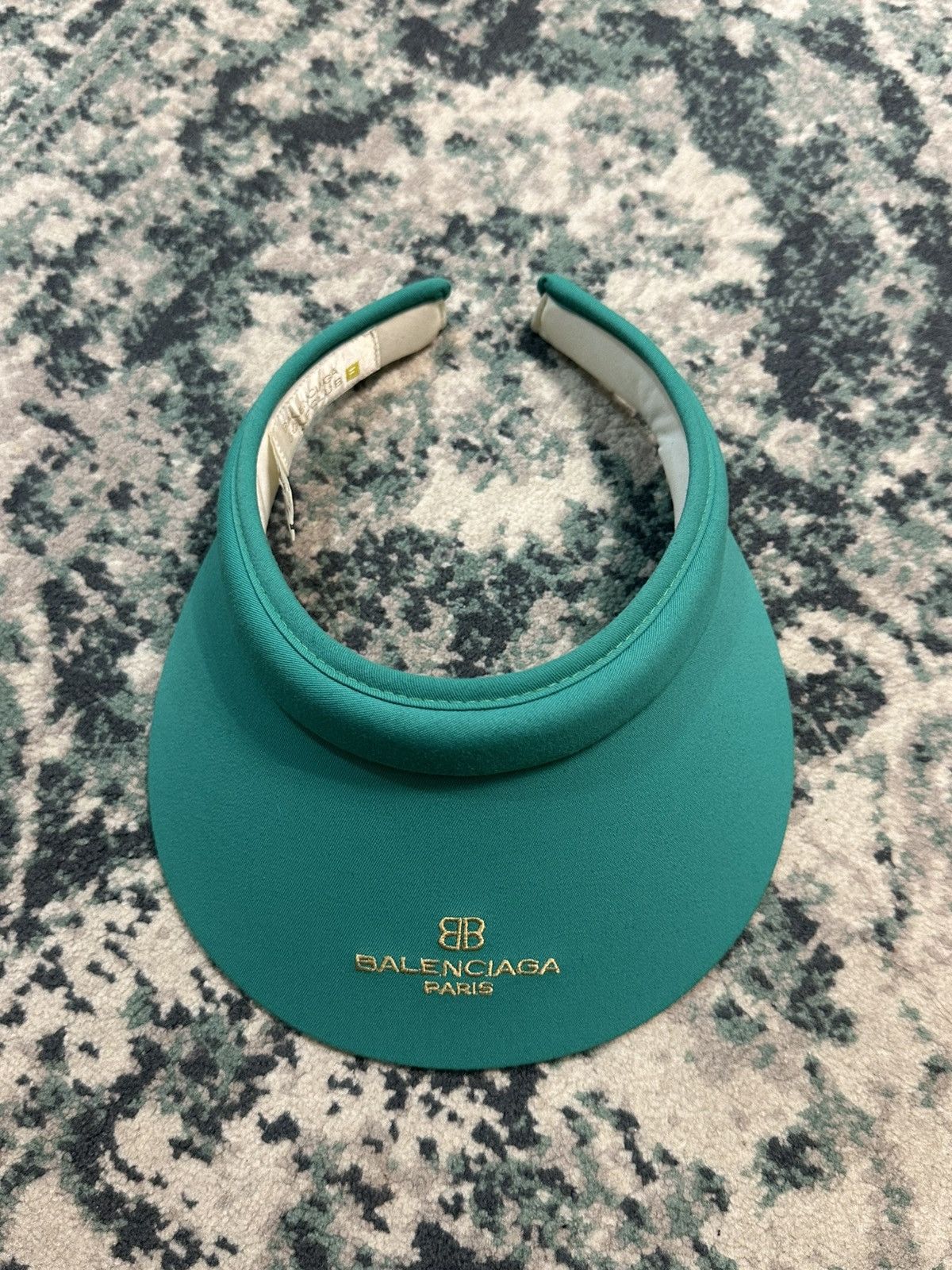 Balenciaga 1990 - Balenciaga BB Logo Visor Hats (Turquoise) Size ONE SIZE - 5 Thumbnail