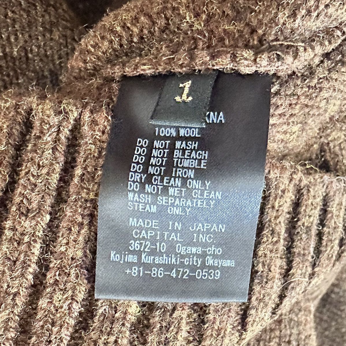 KAPITAL 5G Wool BONE Crew Sweater