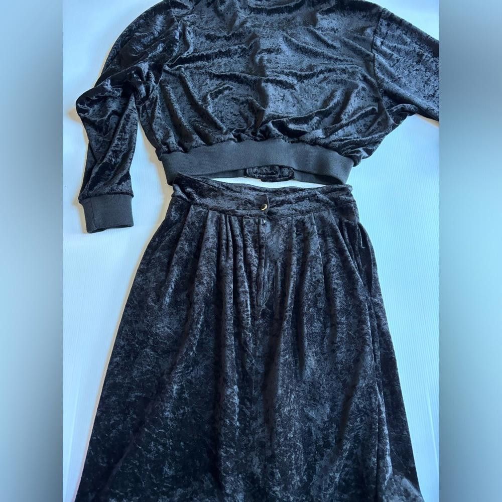 Designer Vintage Affaire de Femmes Paris Two-Piece Skirt Set Size 32" / US 10 / IT 46 - 2 Thumbnail