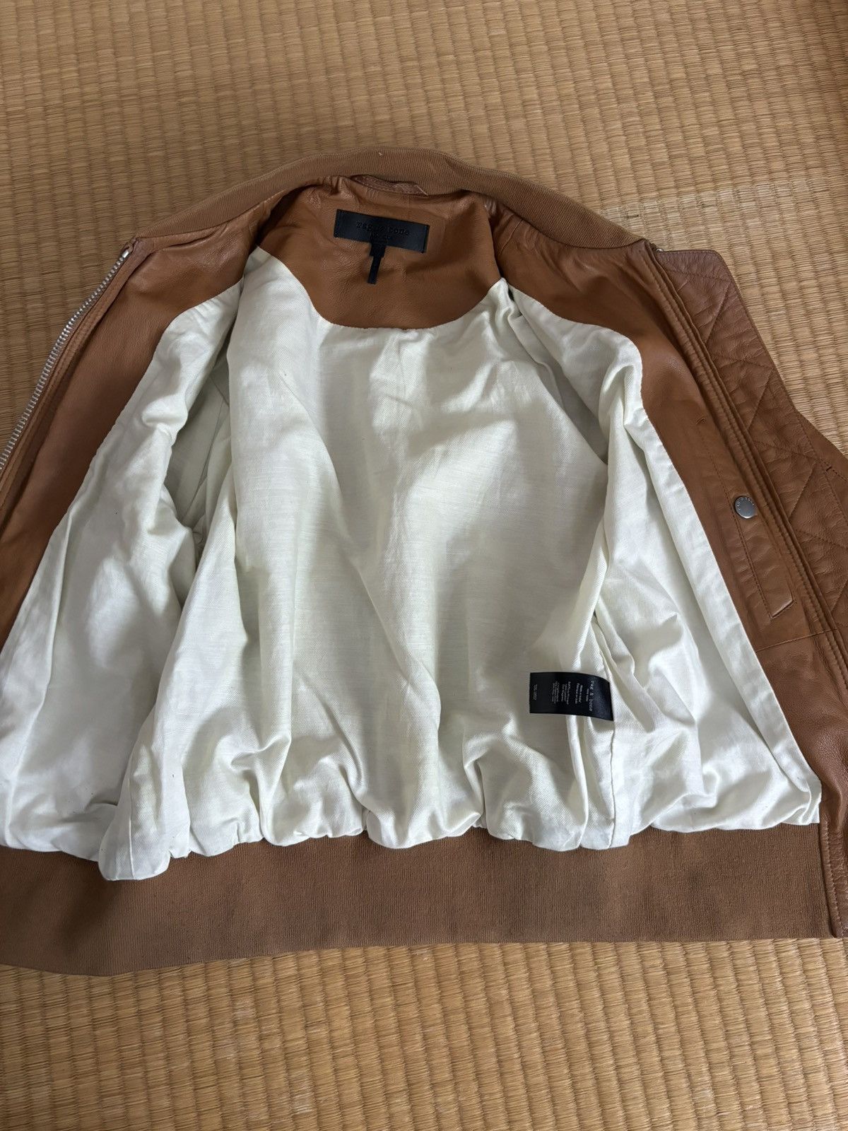 Rag & Bone Rag & Bone Manston Lamb Leather Bomber Jacket Size XXS / US 00 / IT 34 - 4 Thumbnail