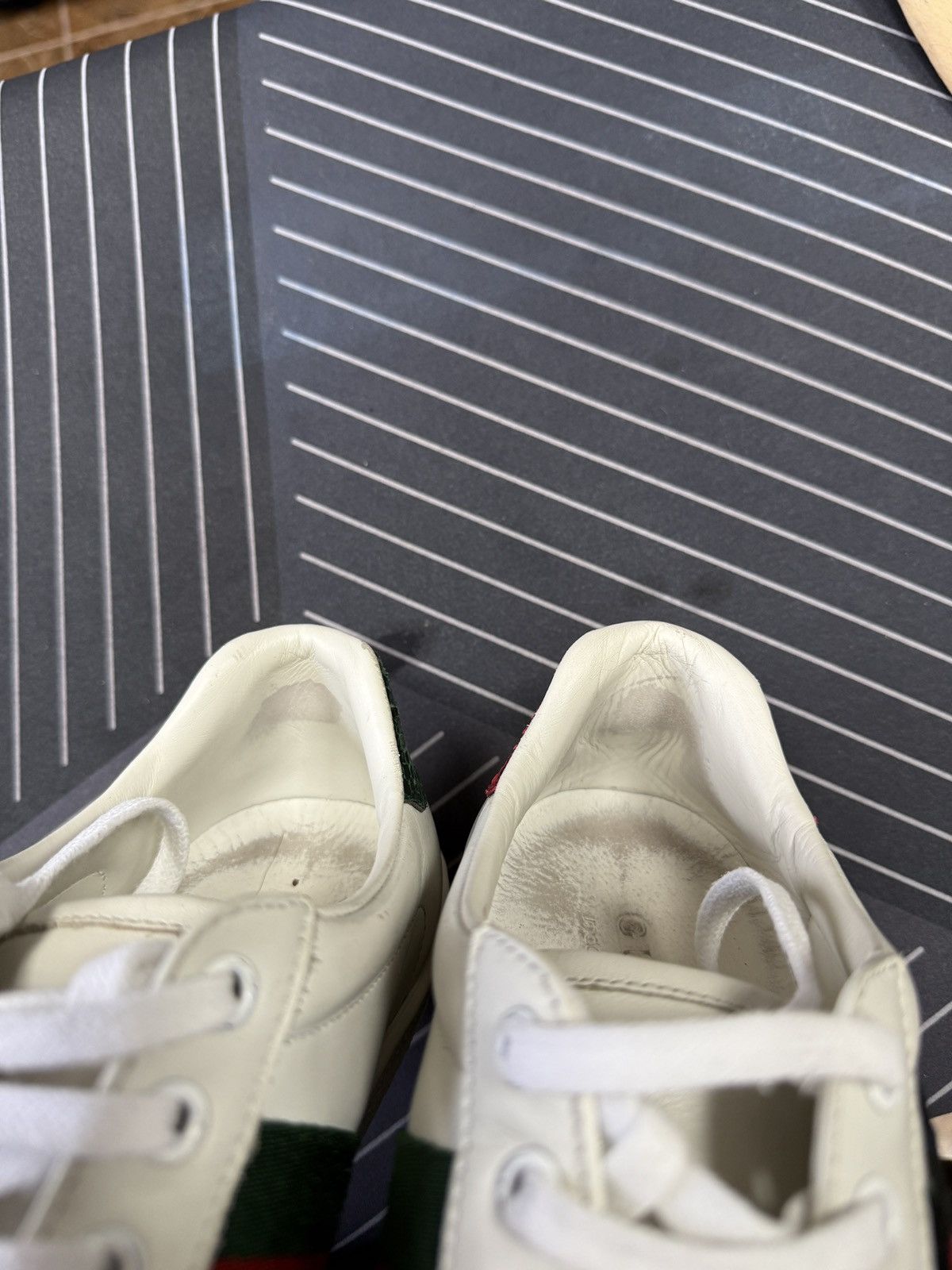 Gucci 🇮🇹 Gucci Ace Snake Embroidered Leather Sneakers Rare Size US 7 / EU 40 - 9 Thumbnail
