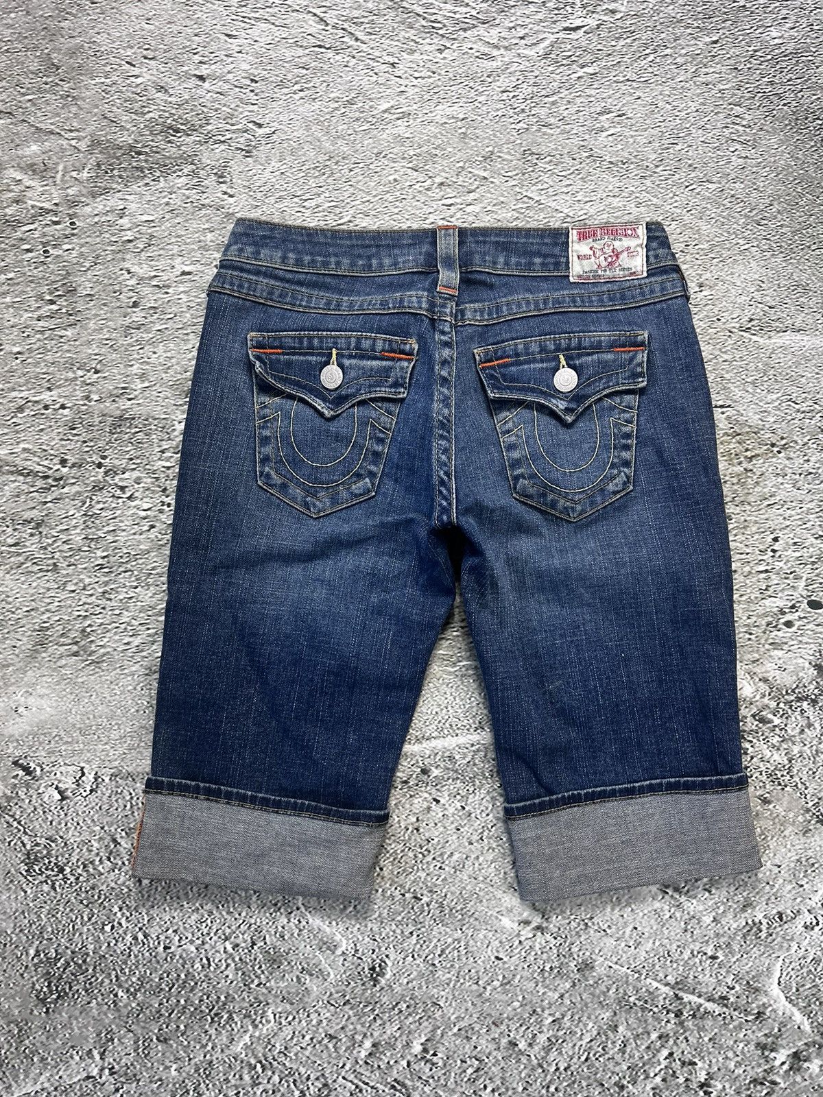 True Religion × Vintage True Religion vintage blue denim shorts jorts Size 28" / US 6 / IT 42 - 1 Thumbnail