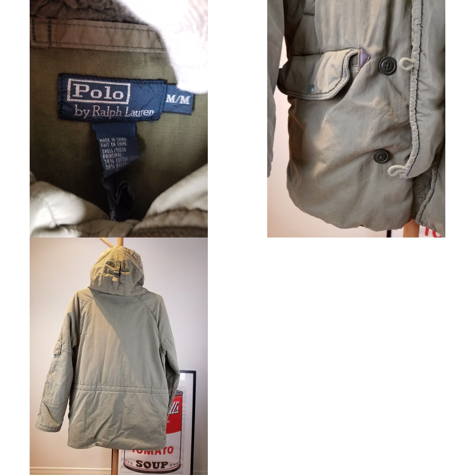 Ralph Lauren VINTAGE Ralph Lauren POLO N-3B OLIVE GREEN ARMY PARKA Jacket Mens 30 Inch Top to Bottom 24 Inch Chest 29 Inch Neck to Cuff 30 Inch Size US M / EU 48-50 / 2 - 8 Thumbnail