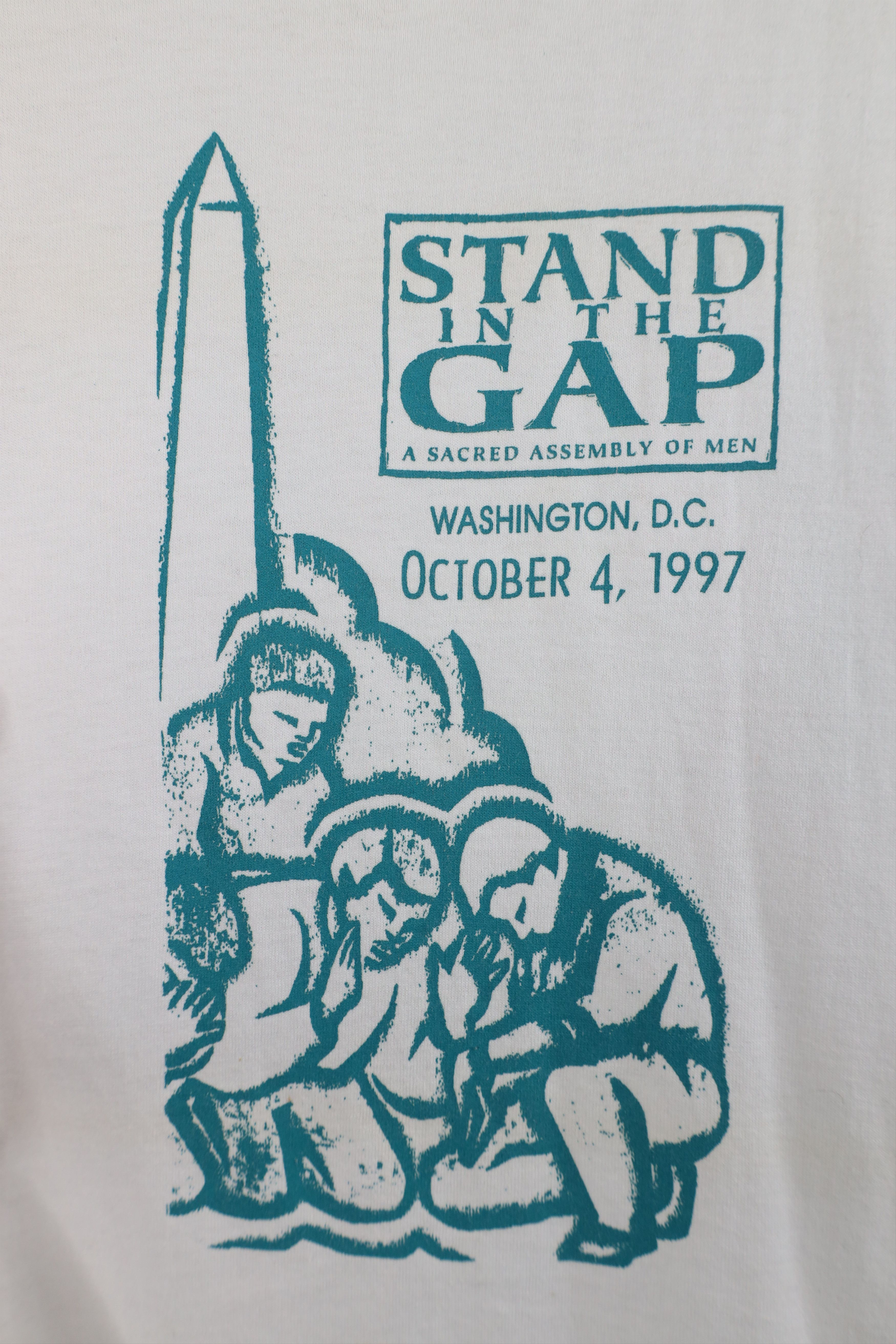 Vintage Vintage 90s Stand The Gap Sacred Assembly of Men T-Shirt USA Size US XL / EU 56 / 4 - 4 Thumbnail