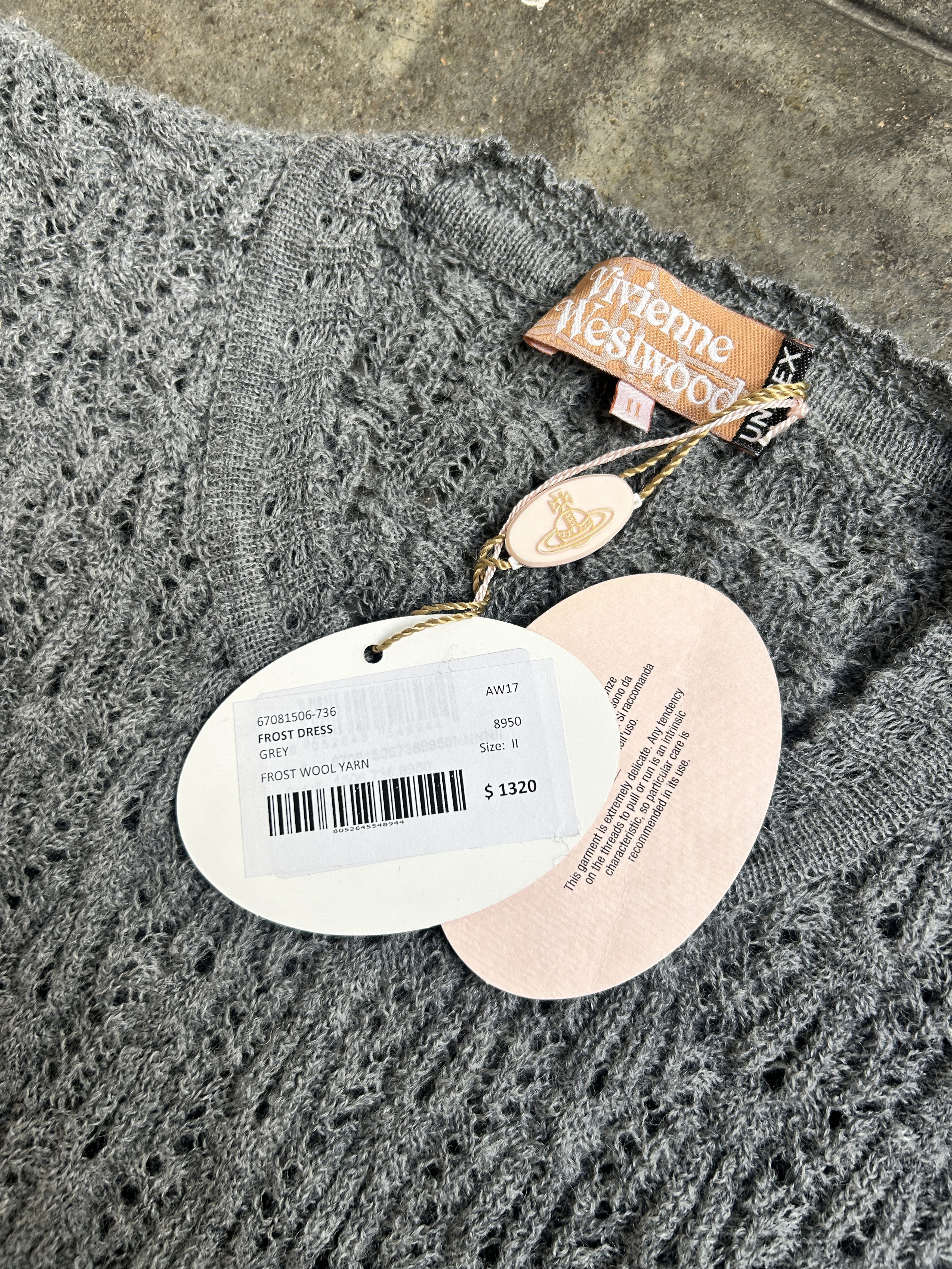 Vivienne Westwood 1320$ A/W 2017 Frost Dress in Wool w/ Cool Details Size S / US 4 / IT 40 - 5 Thumbnail
