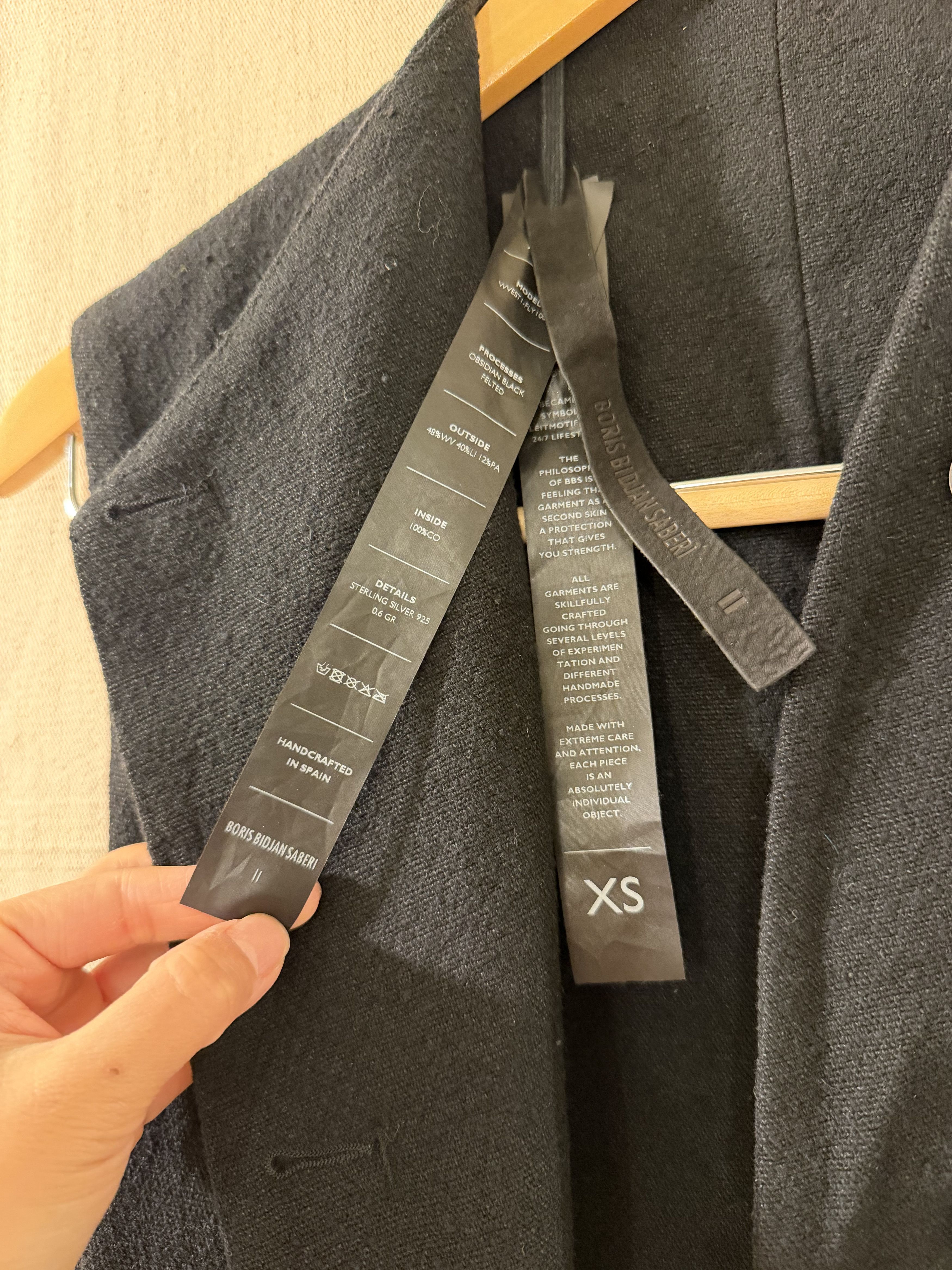 Boris Bidjan Saberi Boris Bidjan Saberi Wool Vest XS Size XS / US 0-2 / IT 36-38 - 2 Thumbnail