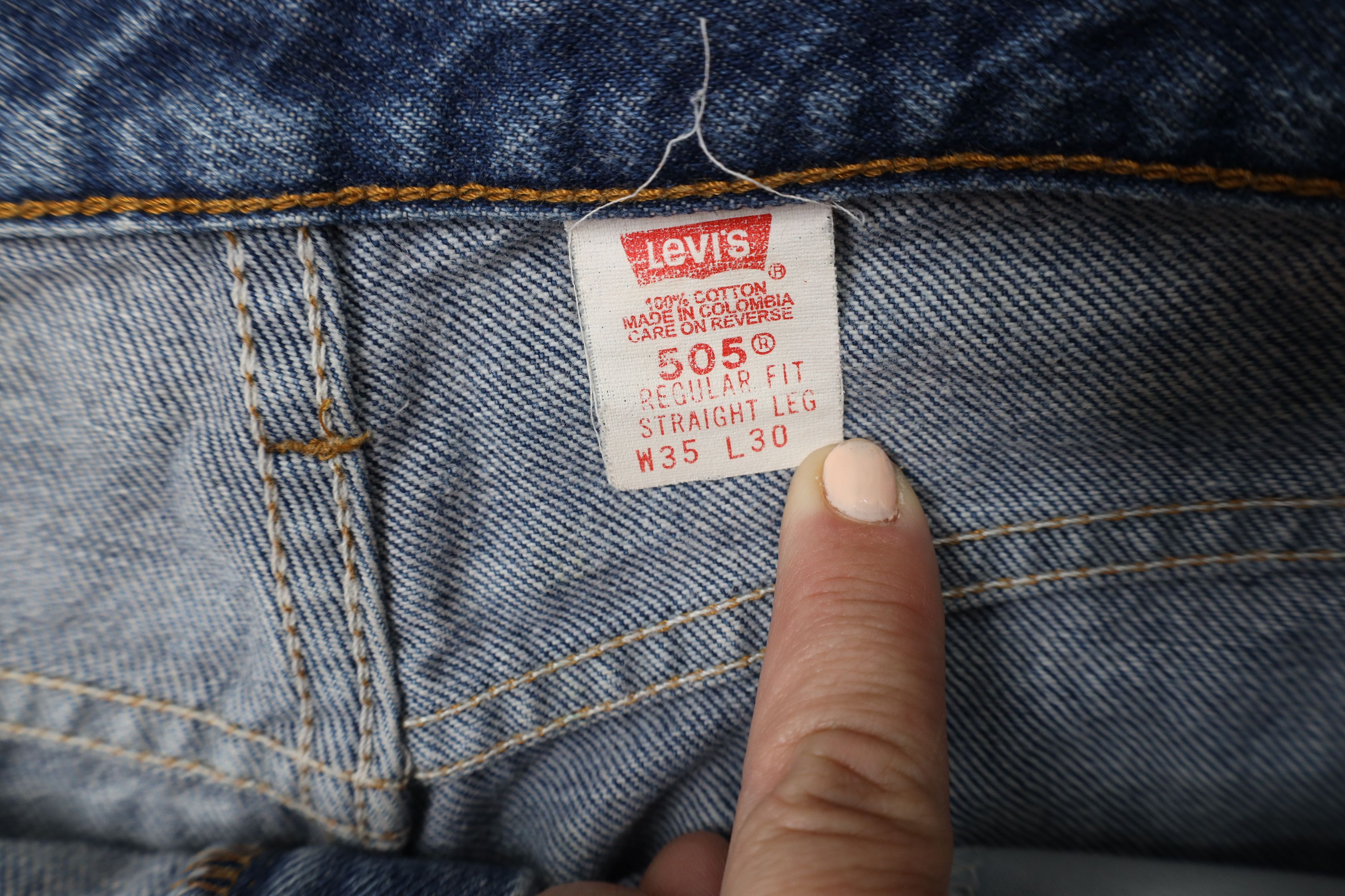 Levi's Vintage 90s Levis 505 Regular Straight Leg Denim Jeans Blue Size US 34 / EU 50 - 7 Thumbnail