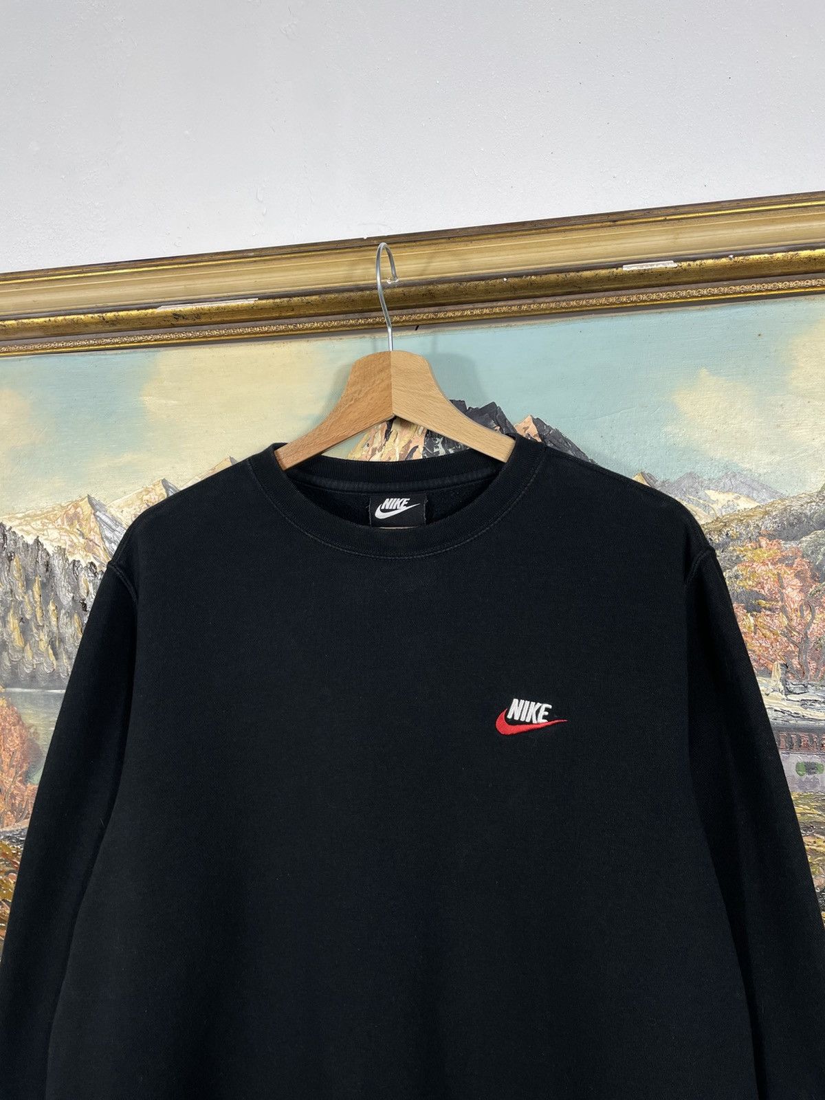 Nike Black Crewneck Sweatshirt Nike Baggy Loose Skate Hiphop Rap Size US L / EU 52-54 / 3 - 4 Thumbnail