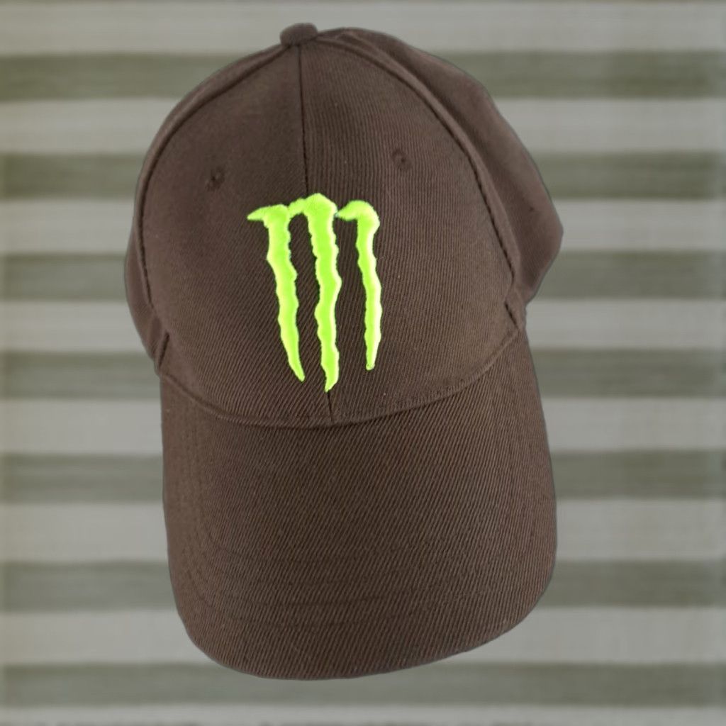 Vintage VINTAGE Monster Energy Drink Brown Embroidered Adjustable Hat Size ONE SIZE - 1 Thumbnail