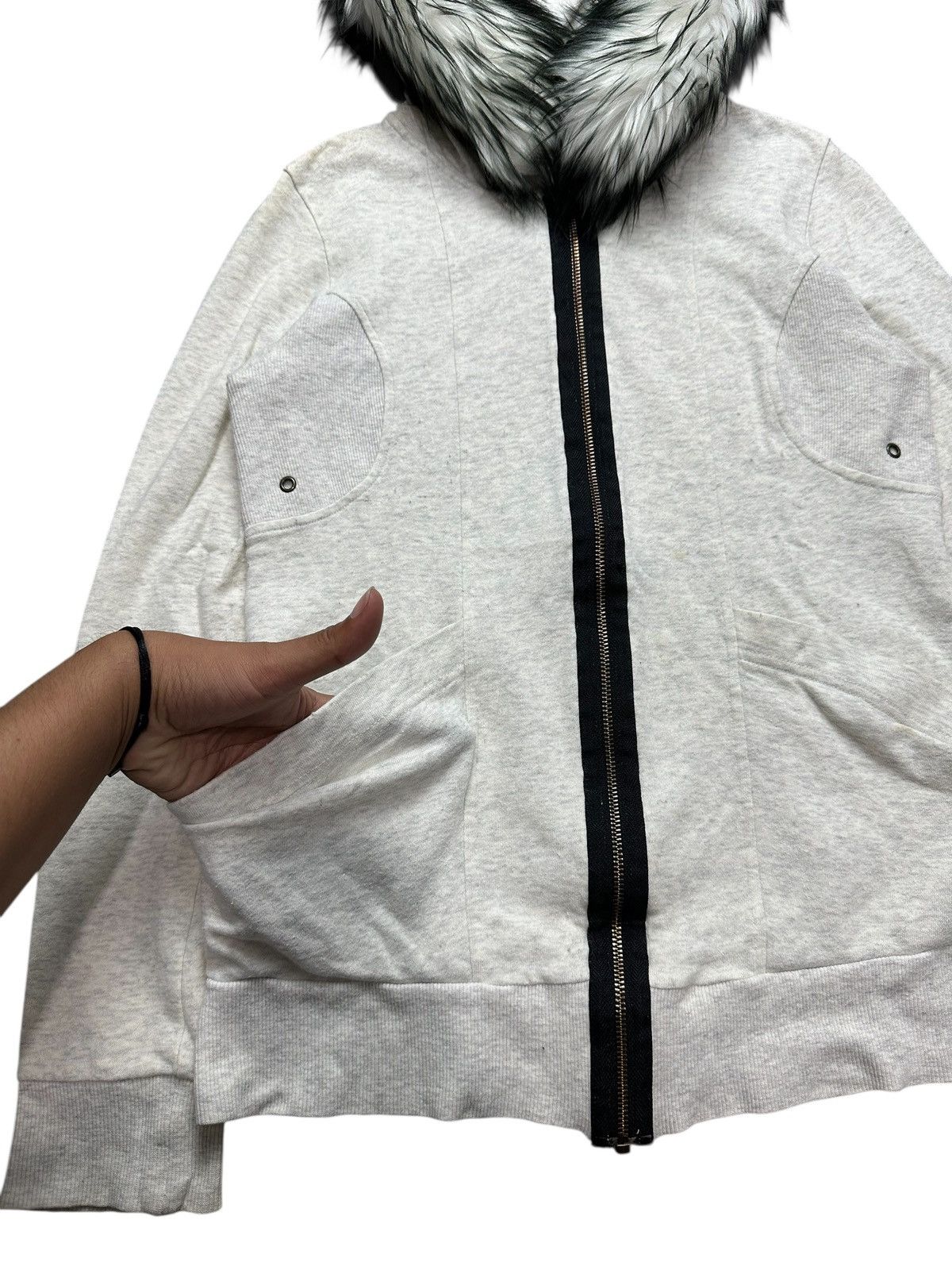 Beauty Beast B DONNA JAPANESE BRAND FUR ZIP HOODIE IFSIXWASNINE LGB STYLE Size XS / US 0-2 / IT 36-38 - 5 Thumbnail