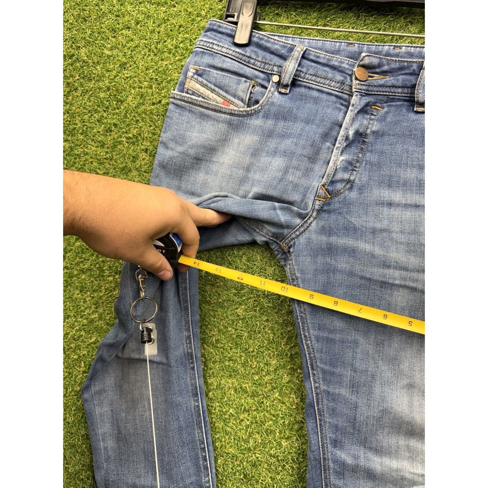 Diesel Diesel Sleenker Slim Skinny Jeans Mens 32x28 Blue Denim Pants Medium Stretch Size US 32 / EU 48 - 7 Thumbnail