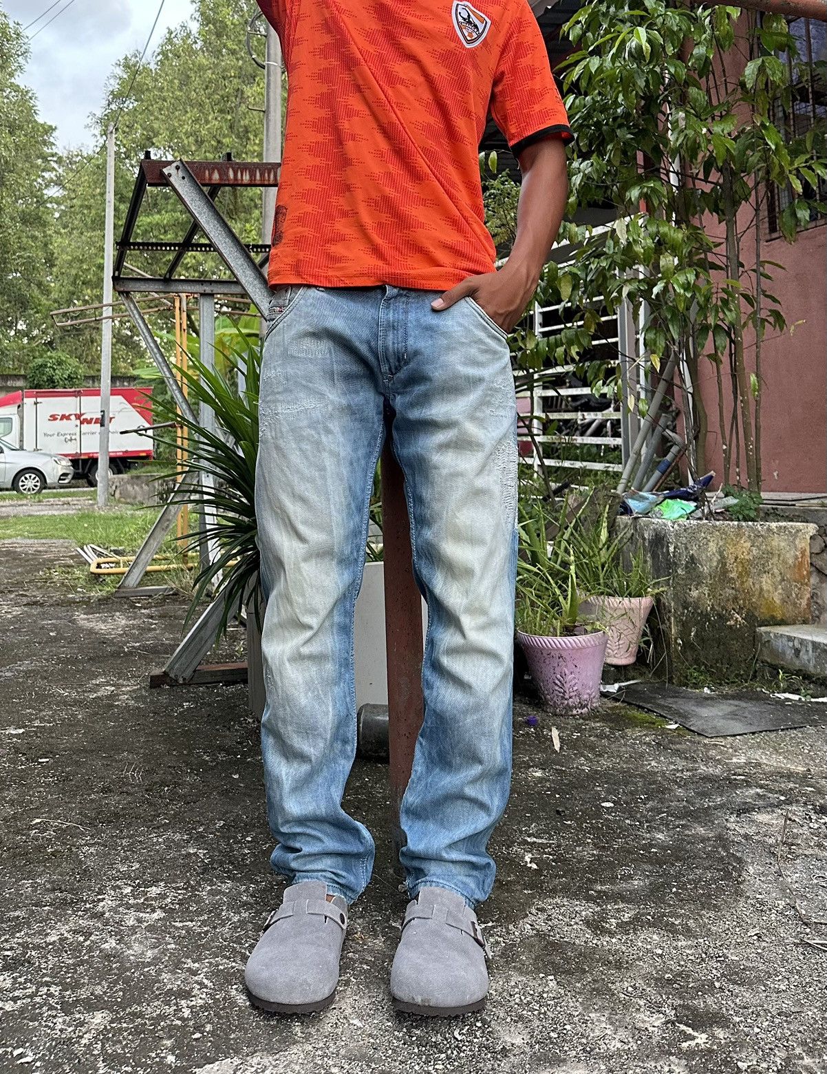 Diesel 👹Vintage Diesel Krayver Washed Skinny Jeans Size US 32 / EU 48 - 3 Thumbnail