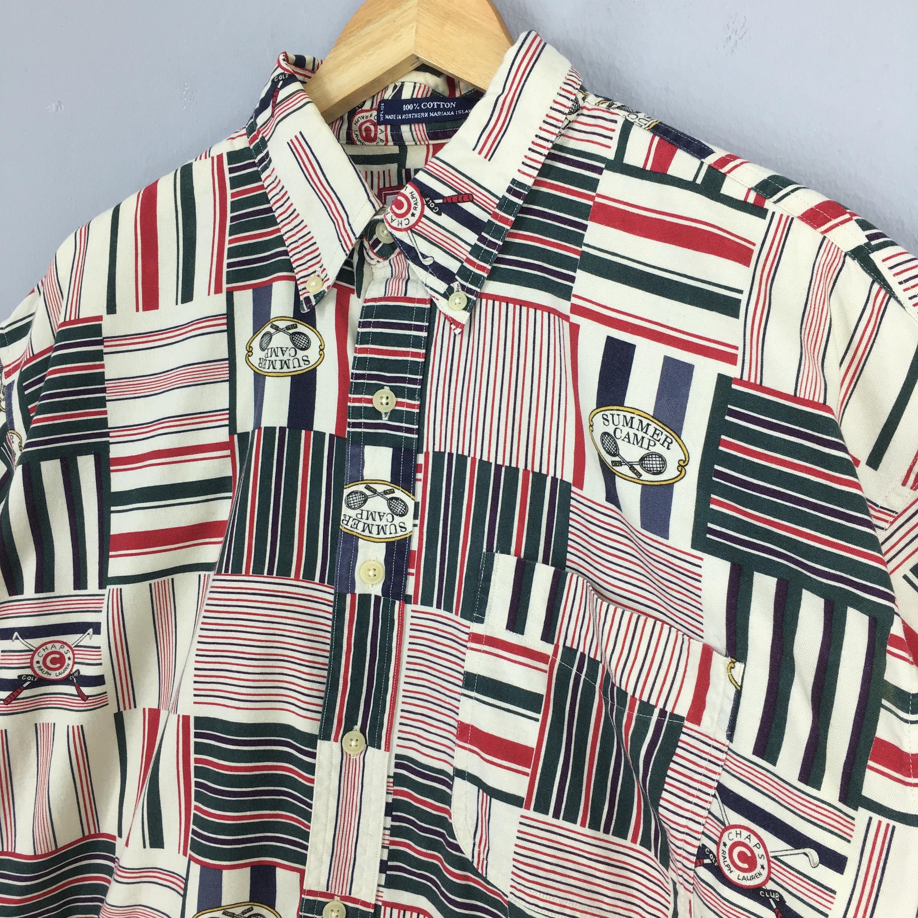 Chaps Ralph Lauren × Ralph Lauren × Vintage Vintage 90's Chaps Ralph Lauren Patchwork Plaid Shirt Large Size US L / EU 52-54 / 3 - 3 Thumbnail