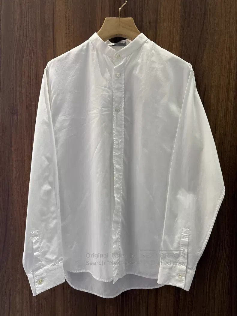 Dior Dior Size 37 White stand-up collar long-sleeved shirt Size US XXS / EU 40 - 1 Thumbnail