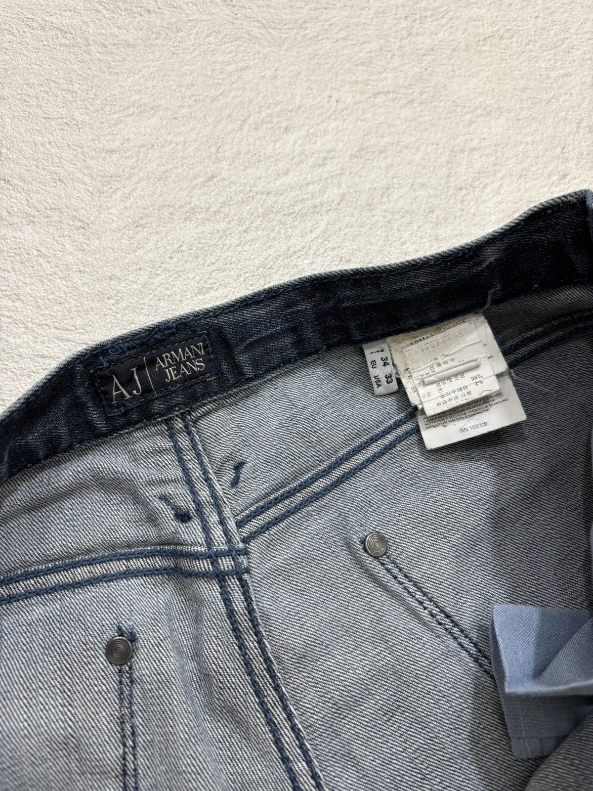 Armani Exchange × Giorgio Armani 2000s armani exchange wash denim y2k style Size US 30 / EU 46 - 5 Thumbnail