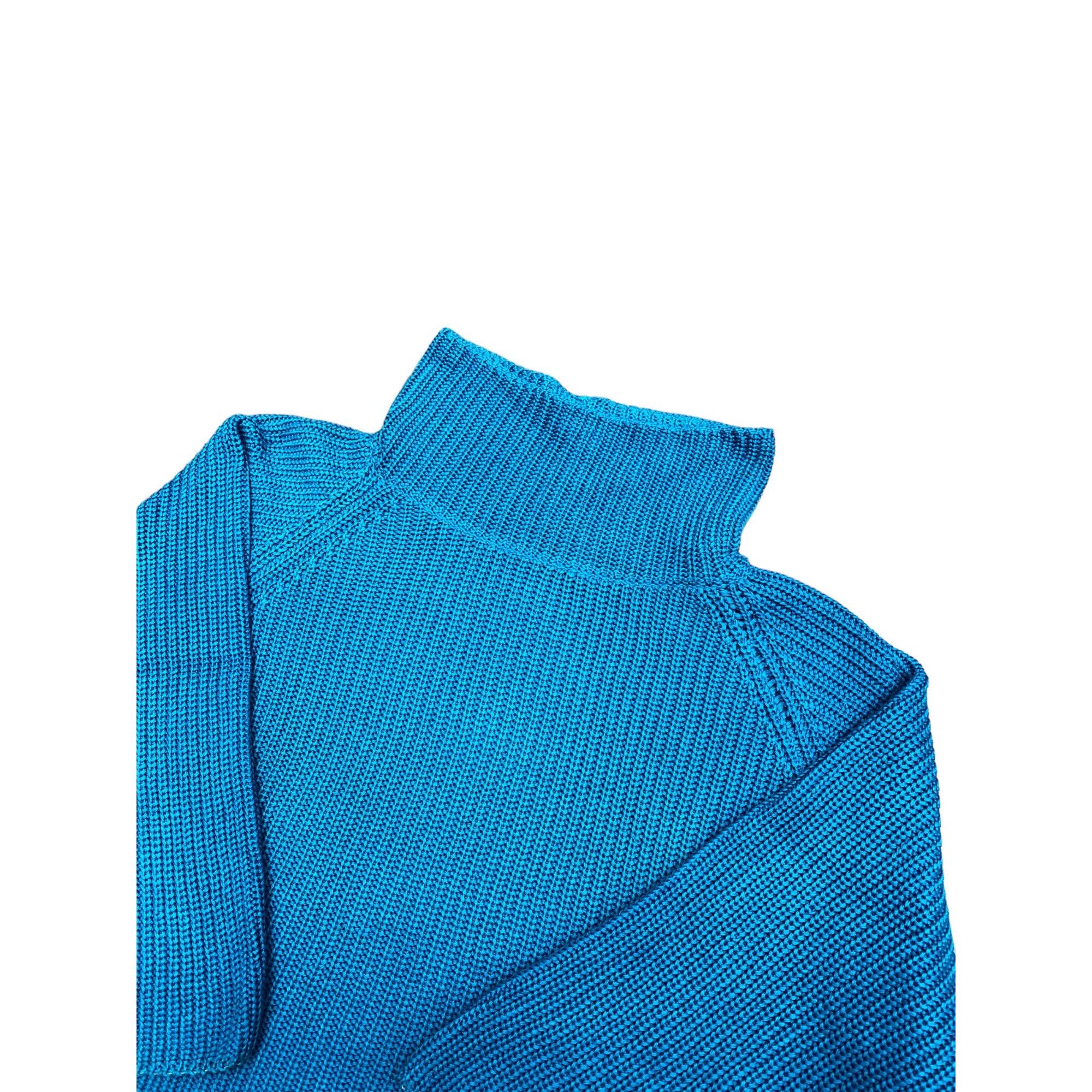 Jean Paul Gaultier Vintage Cropped Blue Knit Size US L / EU 52-54 / 3 - 2 Thumbnail