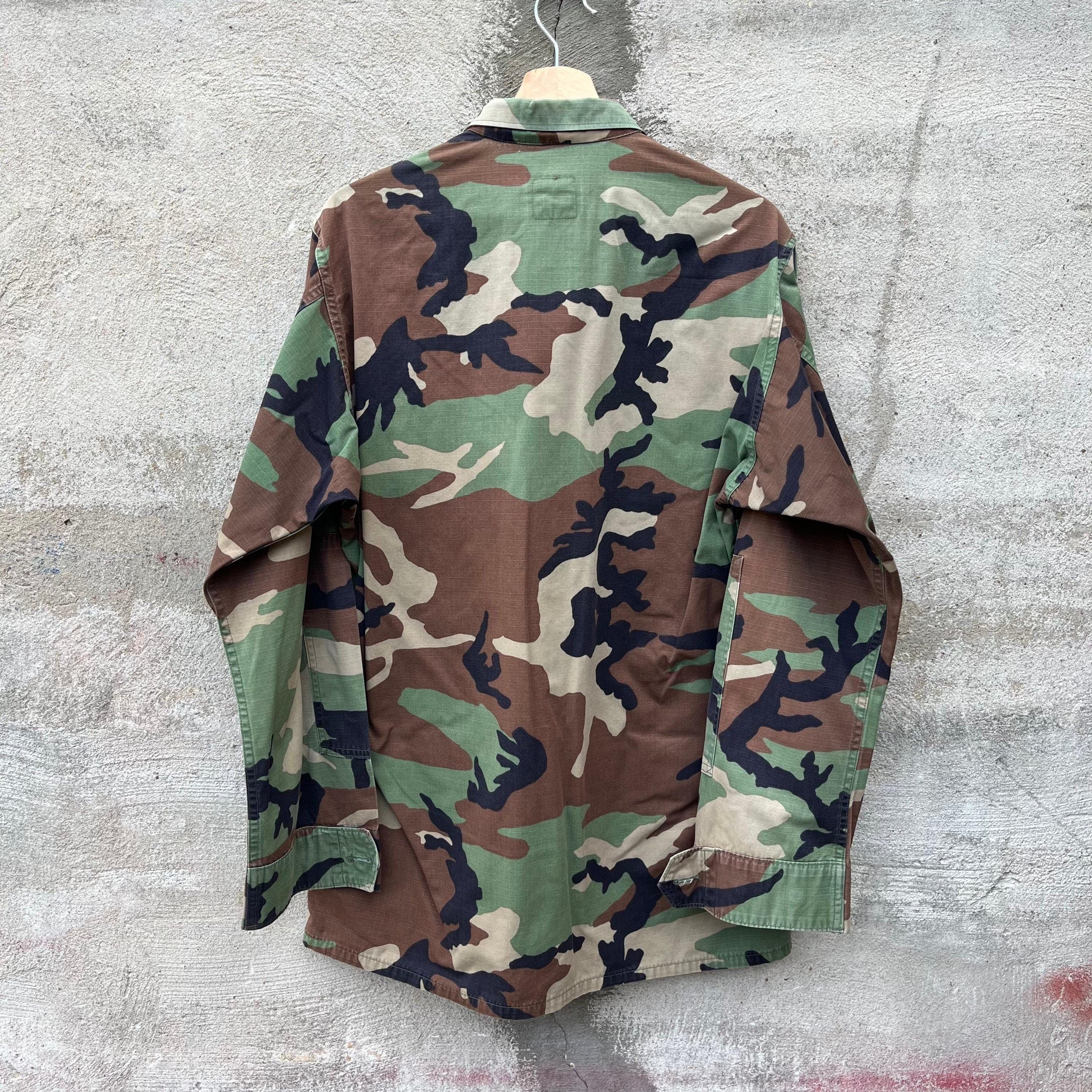 Vintage 80's US Military Woodland Ripstop Field Light Jacket Size US L / EU 52-54 / 3 - 2 Thumbnail
