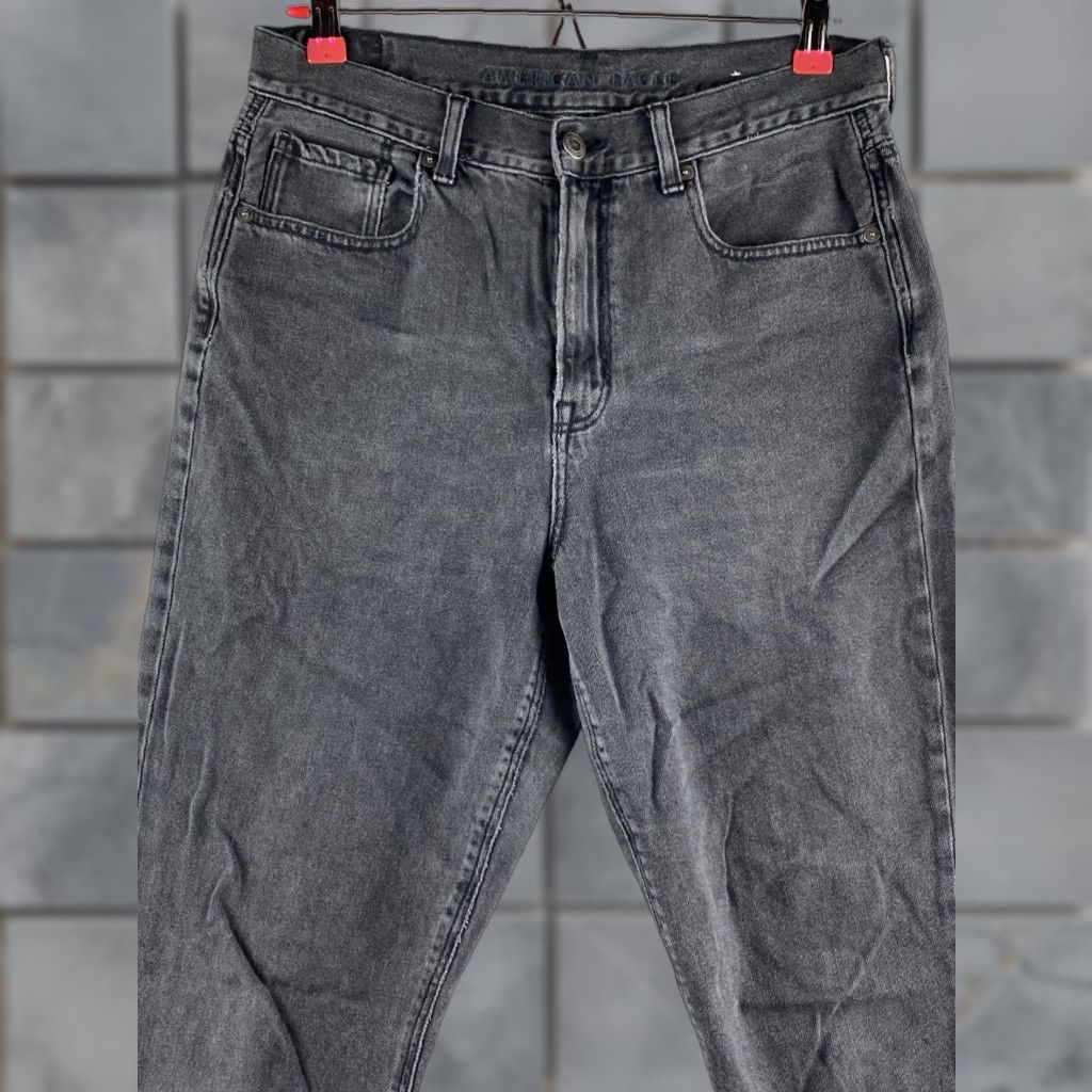 American Eagle Outfitters American Eagle Outfitters Jeans Womens 12 Black High Rise Loose Fit Denim 31x23 Size 34" / US 12 / IT 48 - 1 Thumbnail