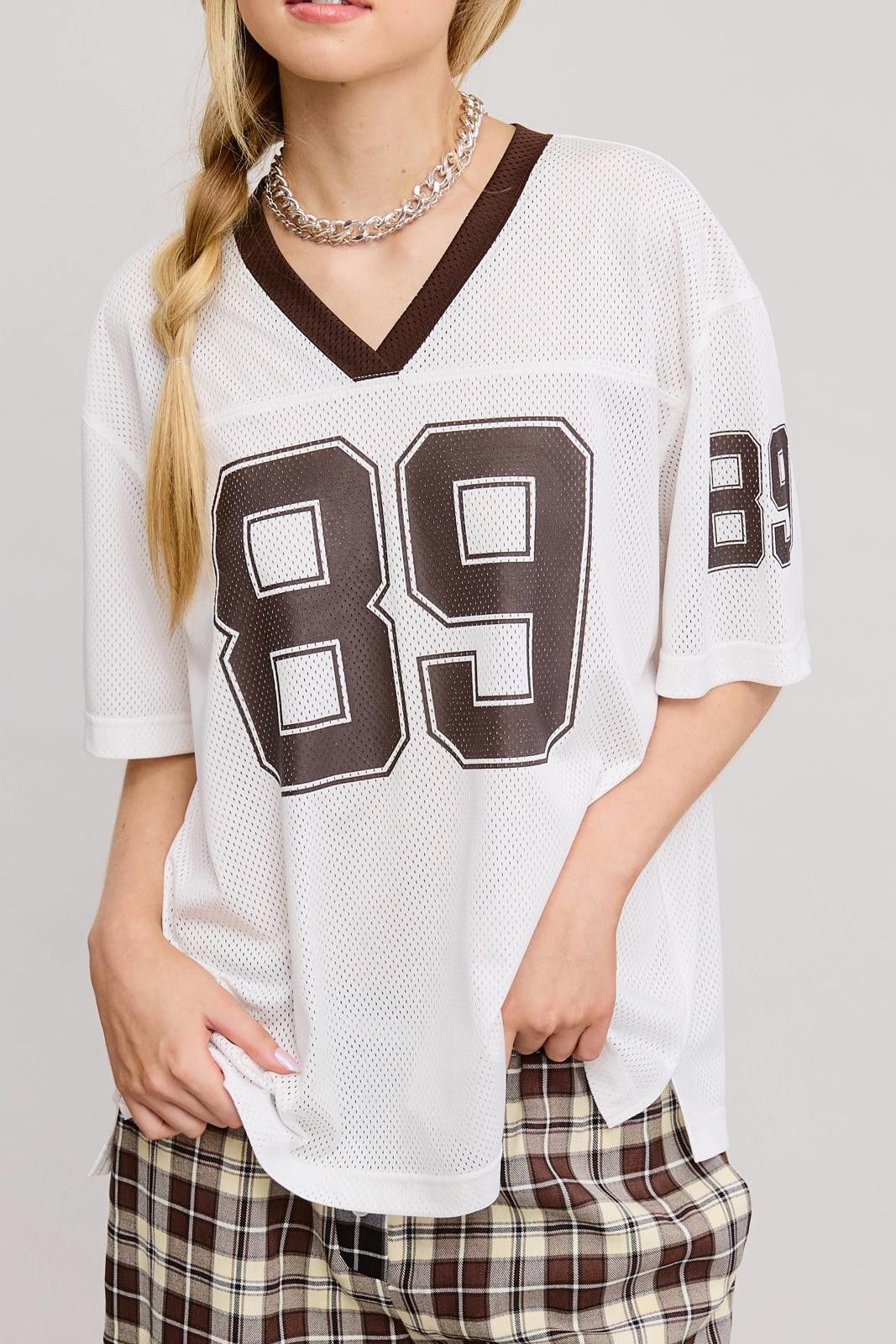 Other V Neck Sporty Jersey Shirt Top With Printed 89 Size S / US 4 / IT 40 - 9 Thumbnail