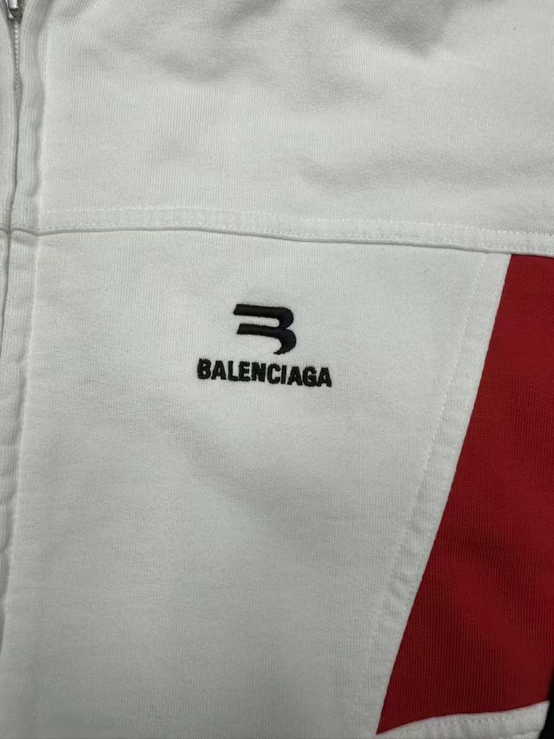Balenciaga Balenciaga White and red embroidered monogram sweatshirt Size US M / EU 48-50 / 2 - 3 Thumbnail