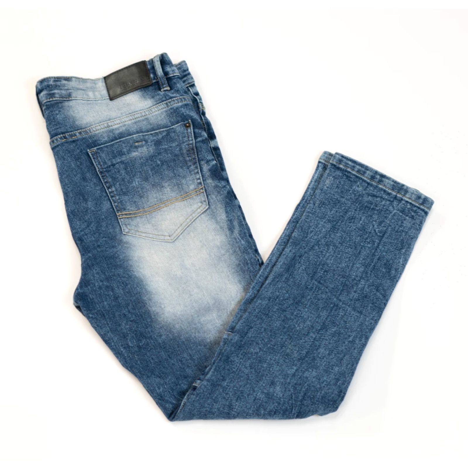 Southpole Southpole Jeans Mens Skinny 90s Biker Denim Blue 36 x 30 Regular Belt Loops 5-Pocket Vintage Size US 36 / EU 52 - 2 Thumbnail
