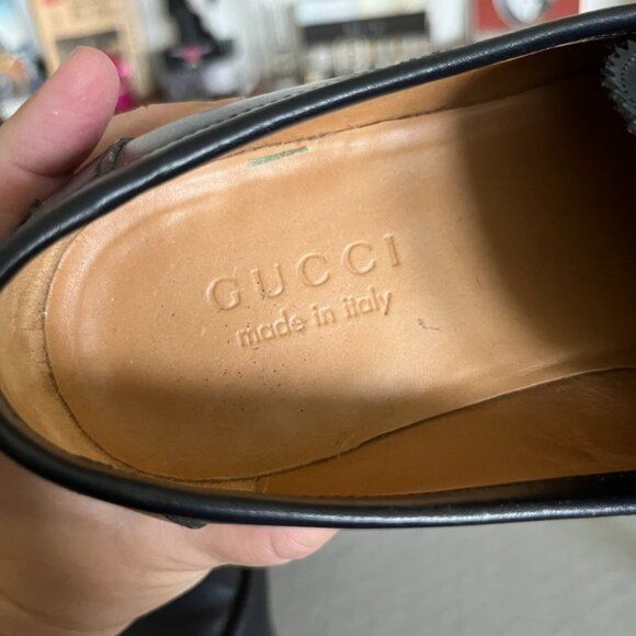 Gucci Gucci Leather Bamboo Horsebit Slide Loafers Slip Ons Size US 6 / EU 39 - 9 Thumbnail