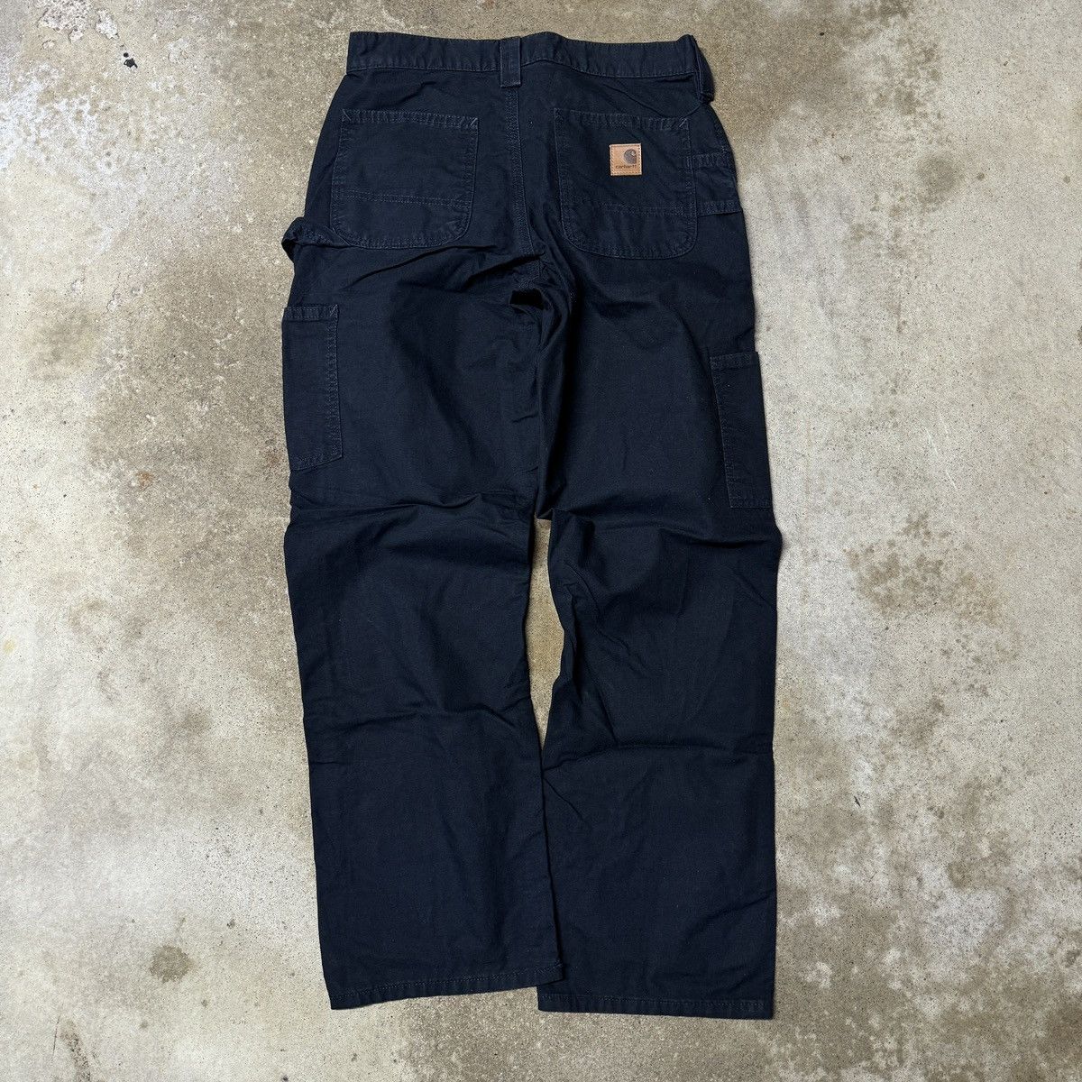 Image of Carhartt Black Ripstop Carpenter Pants 30X30, Men's