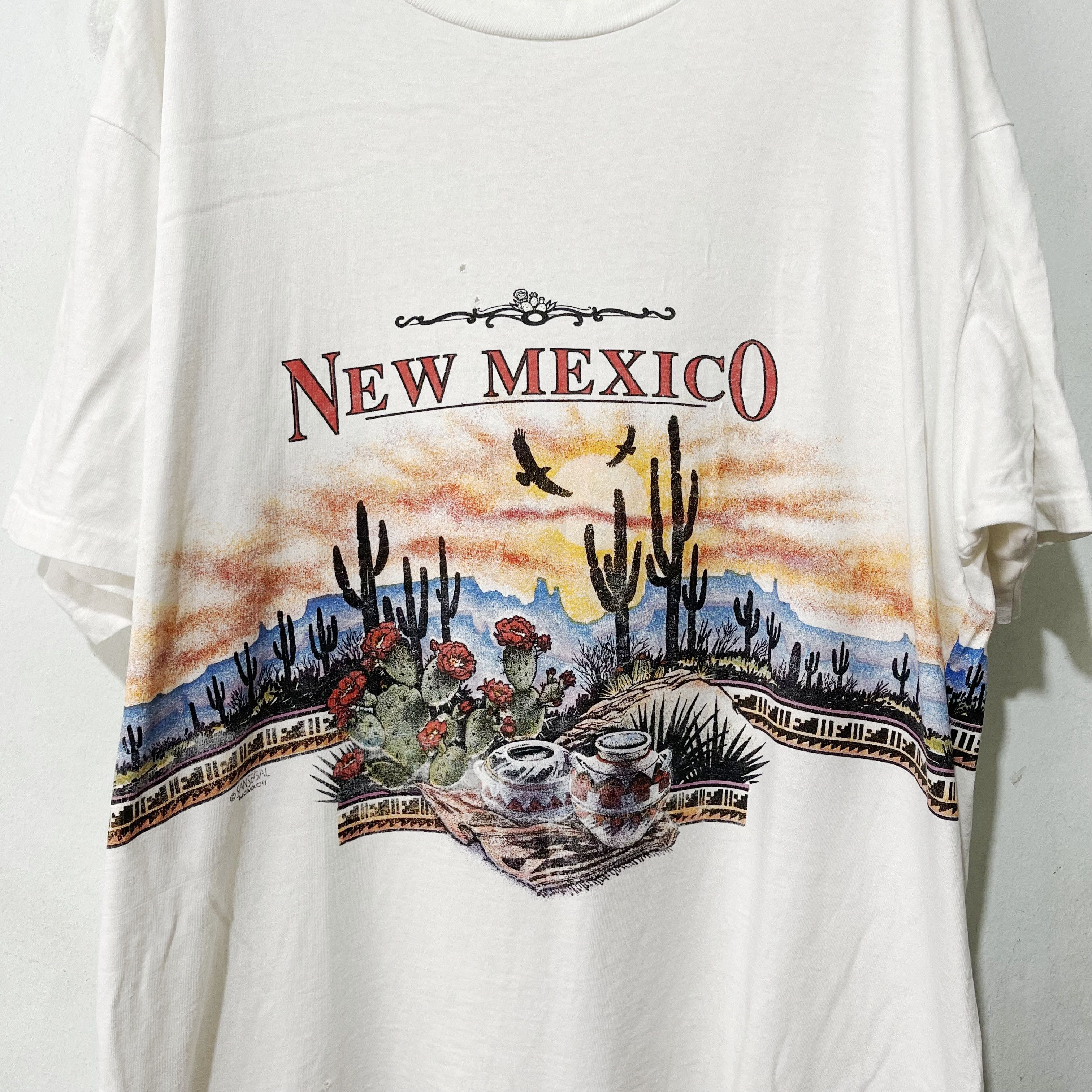 Vintage Vintage 90s New Mexico T-Shirt Size US XL / EU 56 / 4 - 2 Thumbnail