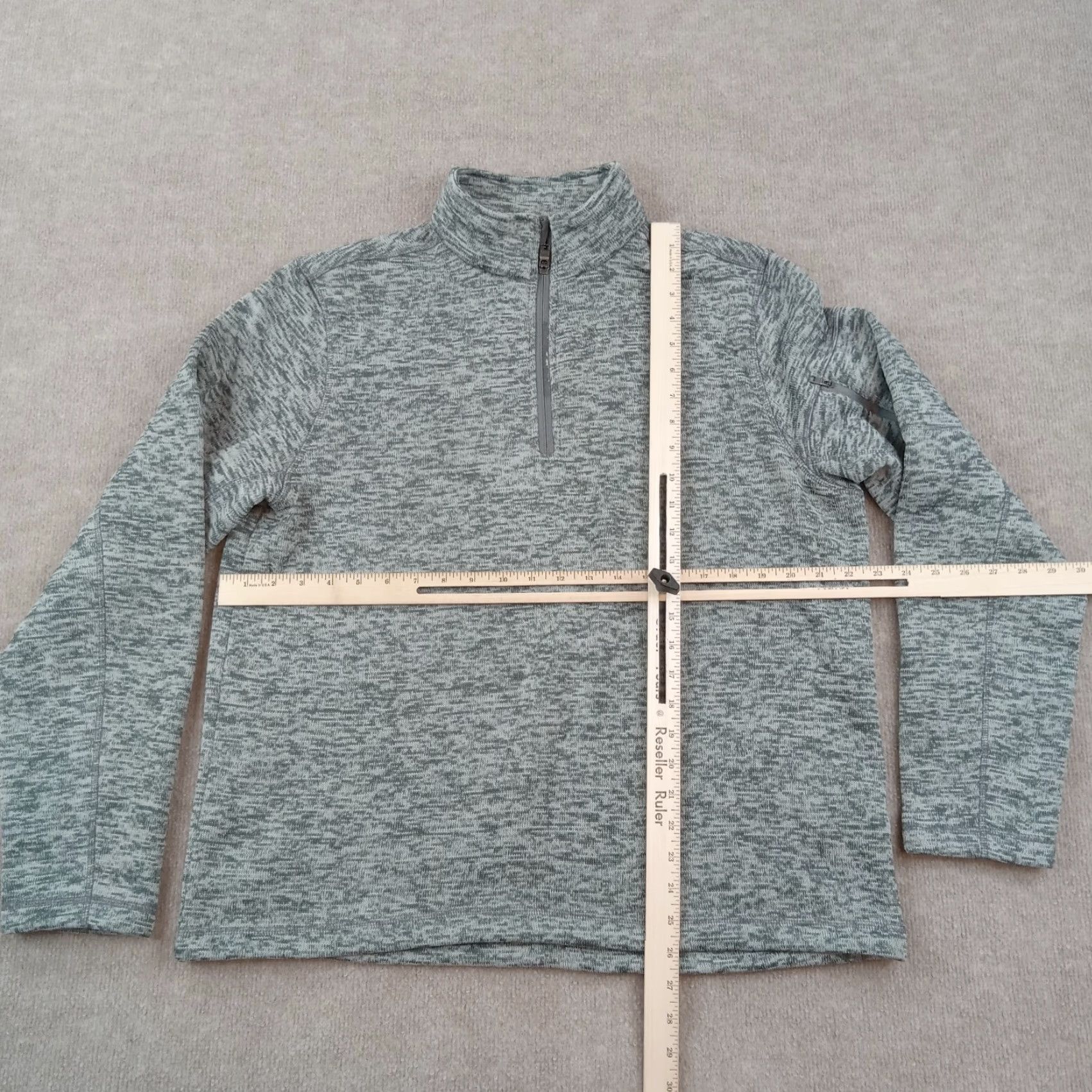 Lands' End Lands End Mens Fleece Extra Large XL Gray 1/4 Zip Pullover Size US L / EU 52-54 / 3 - 2 Thumbnail