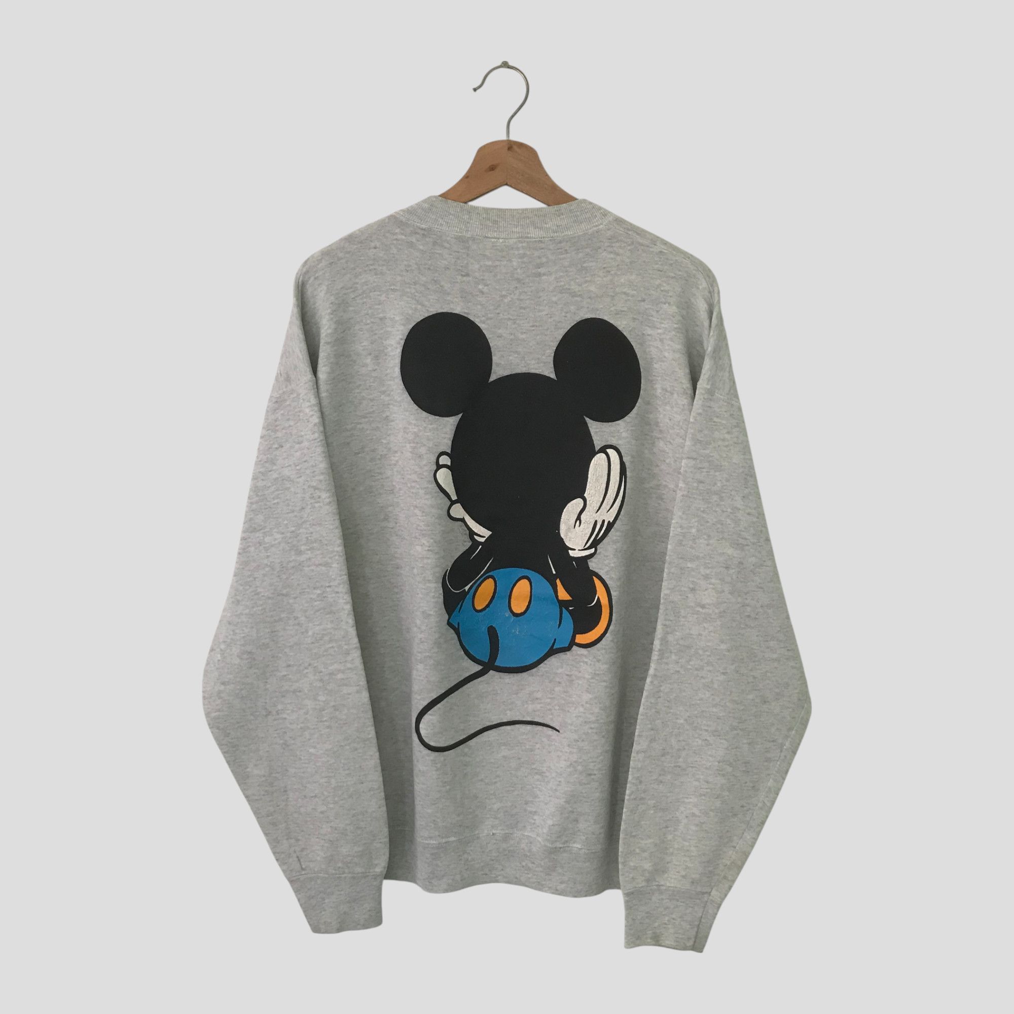 Mickey Mouse Vintage 90's Mickey Mouse Grey Sweatshirt - 442 Size US L / EU 52-54 / 3 - 4 Thumbnail