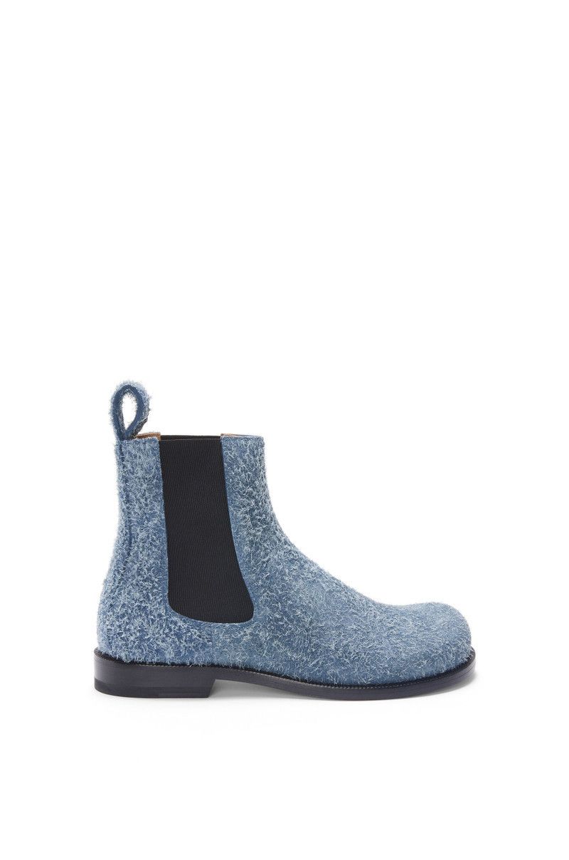 Loewe o1in1g0426 Campo Chelsea Boots in Raw Denim Size US 7 / IT 37 - 1 Thumbnail