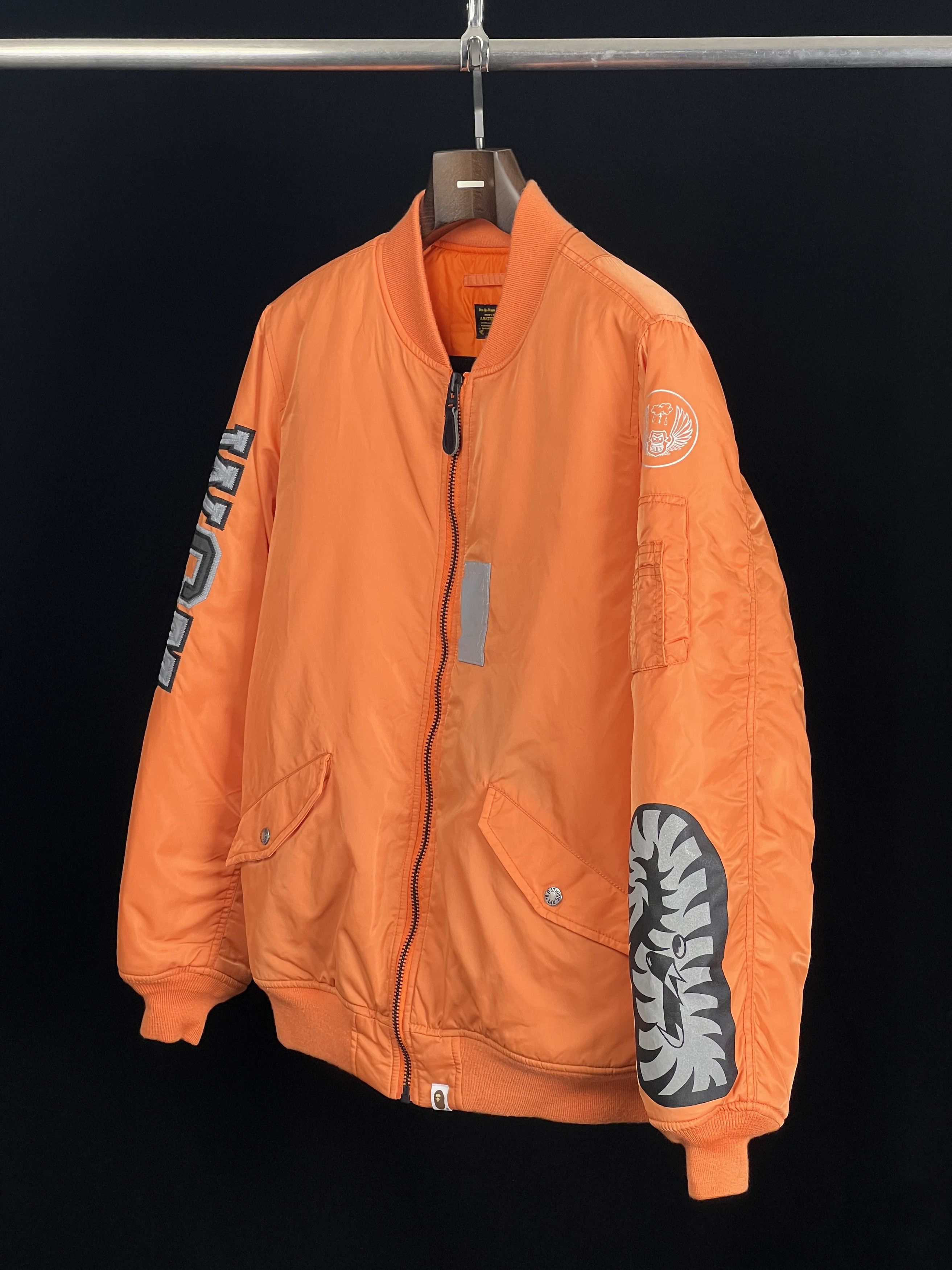 Bape Rare* BAPE REFLECTOR SHARK MA-1 FW18 Size XL Size US XL / EU 56 / 4 - 6 Thumbnail