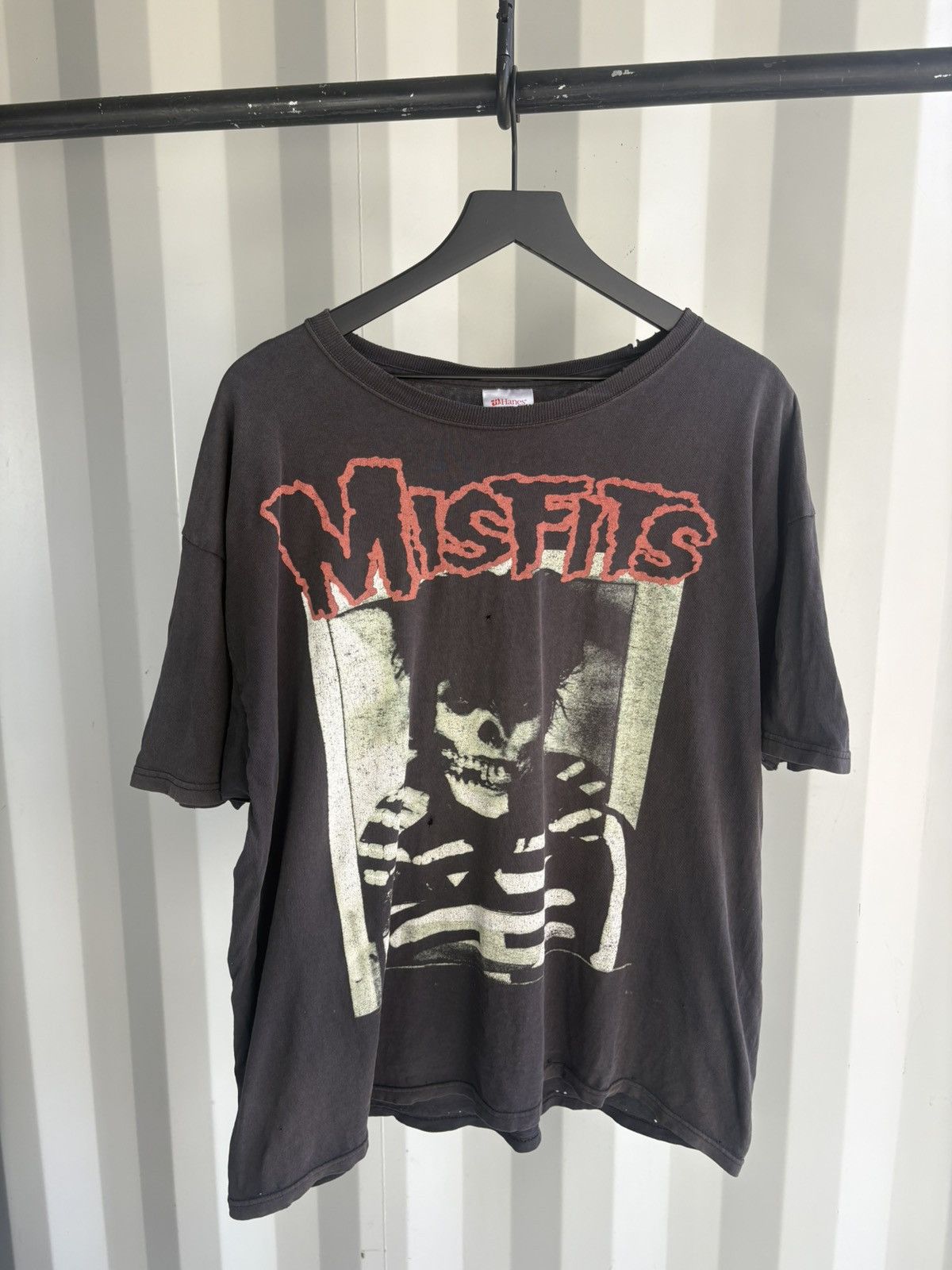 Misfits Thrashed Sun Faded Distressed Shirt ERD Grunge WCC