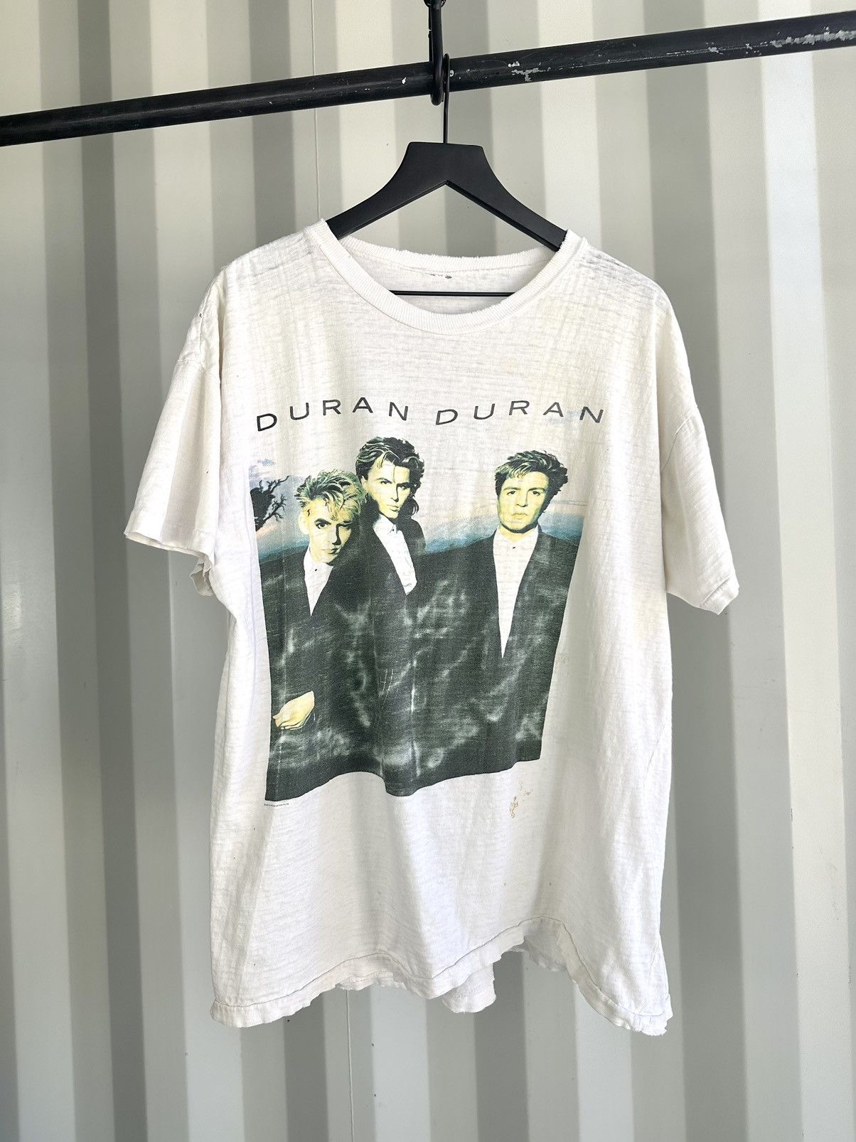 image of Band Tees x Vintage Duran Duran Strange Behavior Shirt in White, Men's (Size XL)