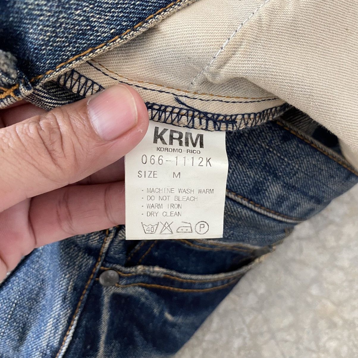 Japanese Brand Koromo X Rico Japan Mud Blue Distressed Flared Denim Jeans Size US 30 / EU 46 - 21 Thumbnail