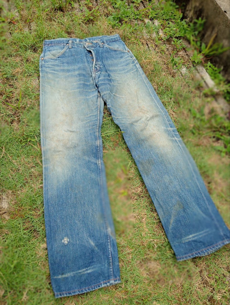 Wrangler VTG WRANGLER BLUE BELL BUTTON FLY WESTERN CUT JEANS Size US 32 / EU 48 - 3 Thumbnail