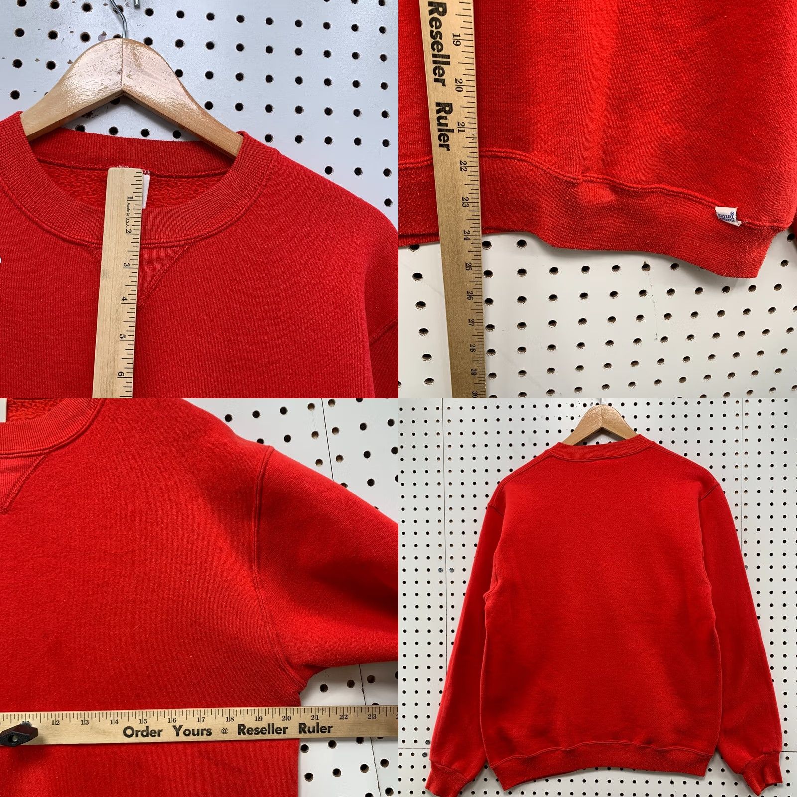 Russell Athletic Vintage Russell Athletic Crewneck Sweatshirt Mens M Made USA 20.5x25 Red 80s 90s USA Shirt Size US M / EU 48-50 / 2 - 8 Thumbnail
