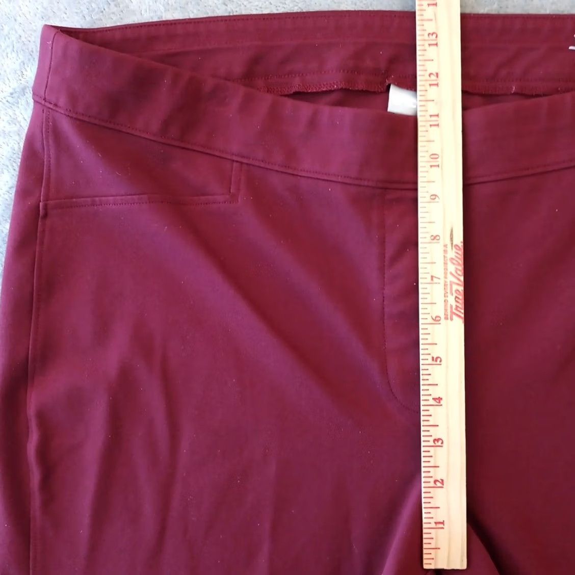 Vintage Chico's Womens Ankle Pants Skinny Stretch Pull On Red Maroon Size 20 Tall Size 42" / US 20 - 4 Thumbnail