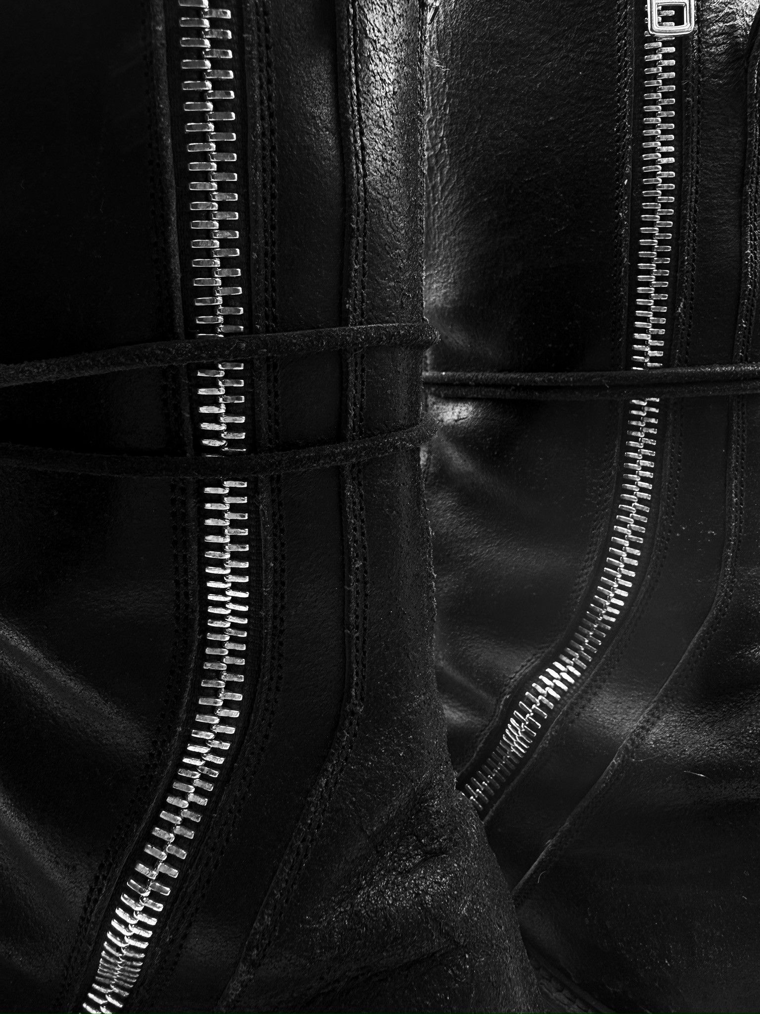Rick Owens SS14 Rick Owens ‘Vicious’ Blistered Suede Double Zip Boots Size US 10 / EU 43 - 2 Thumbnail