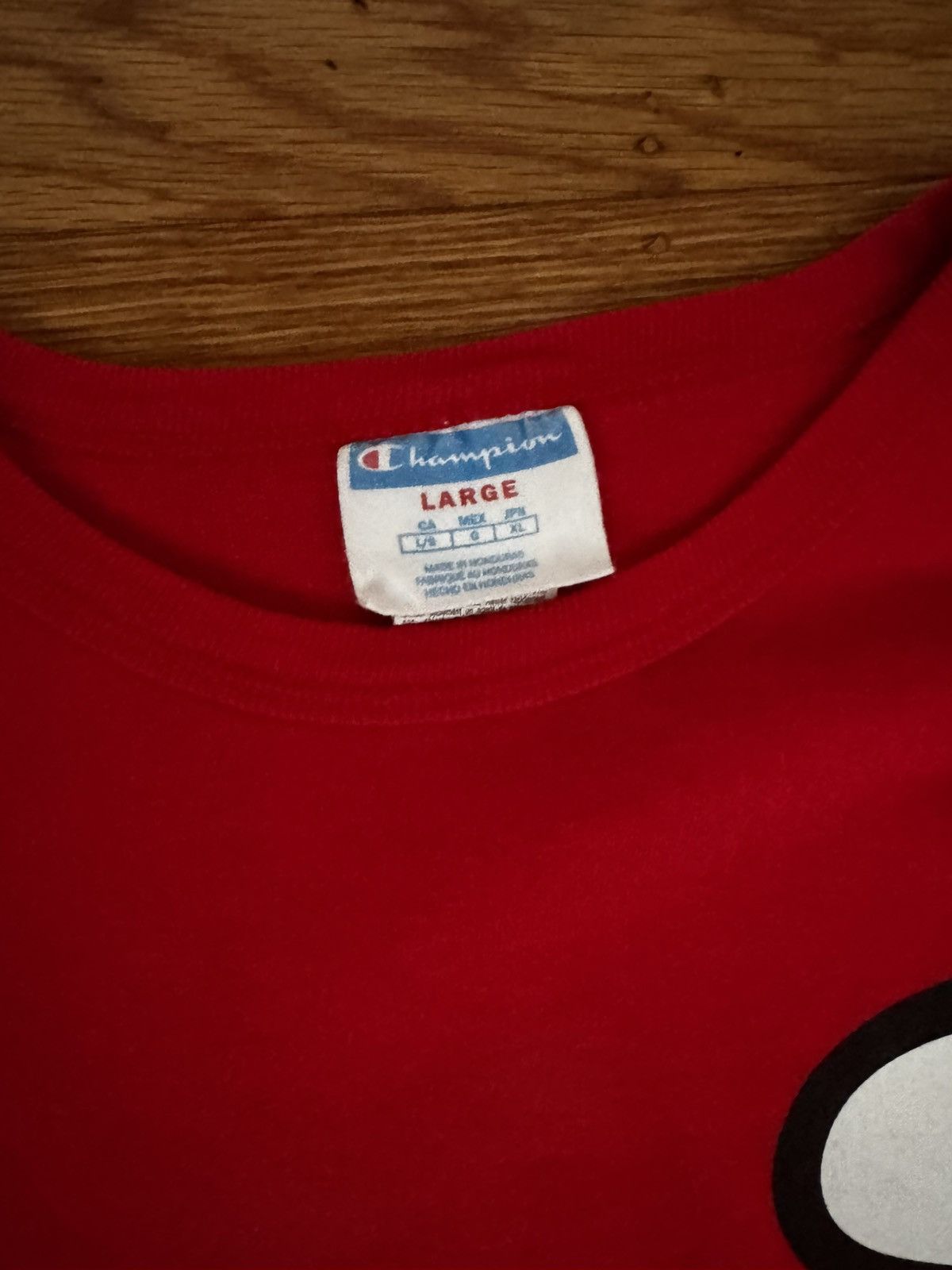 Champion Champion Logo Logo Long Sleeve Red - size Large Size US L / EU 52-54 / 3 - 2 Thumbnail