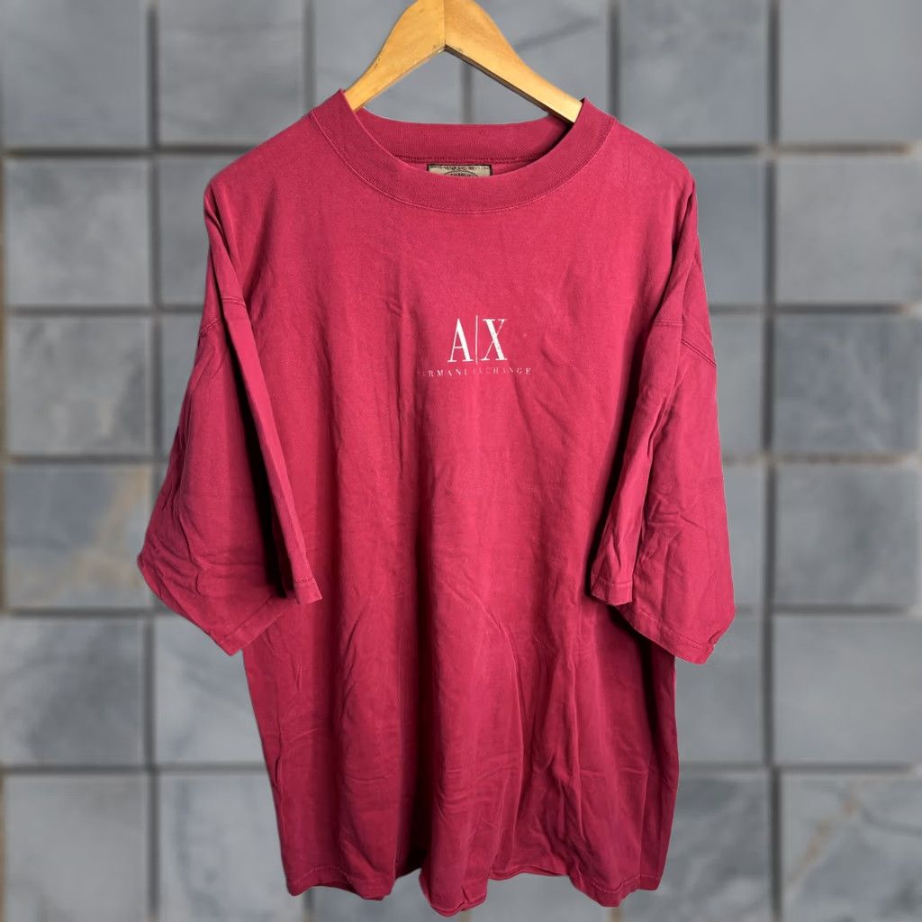 Vintage VINTAGE Armani Jeans Shirt Mens XL Red A|X Armani Exchange Logo Tee T-Shirt Size US XL / EU 56 / 4 - 1 Thumbnail