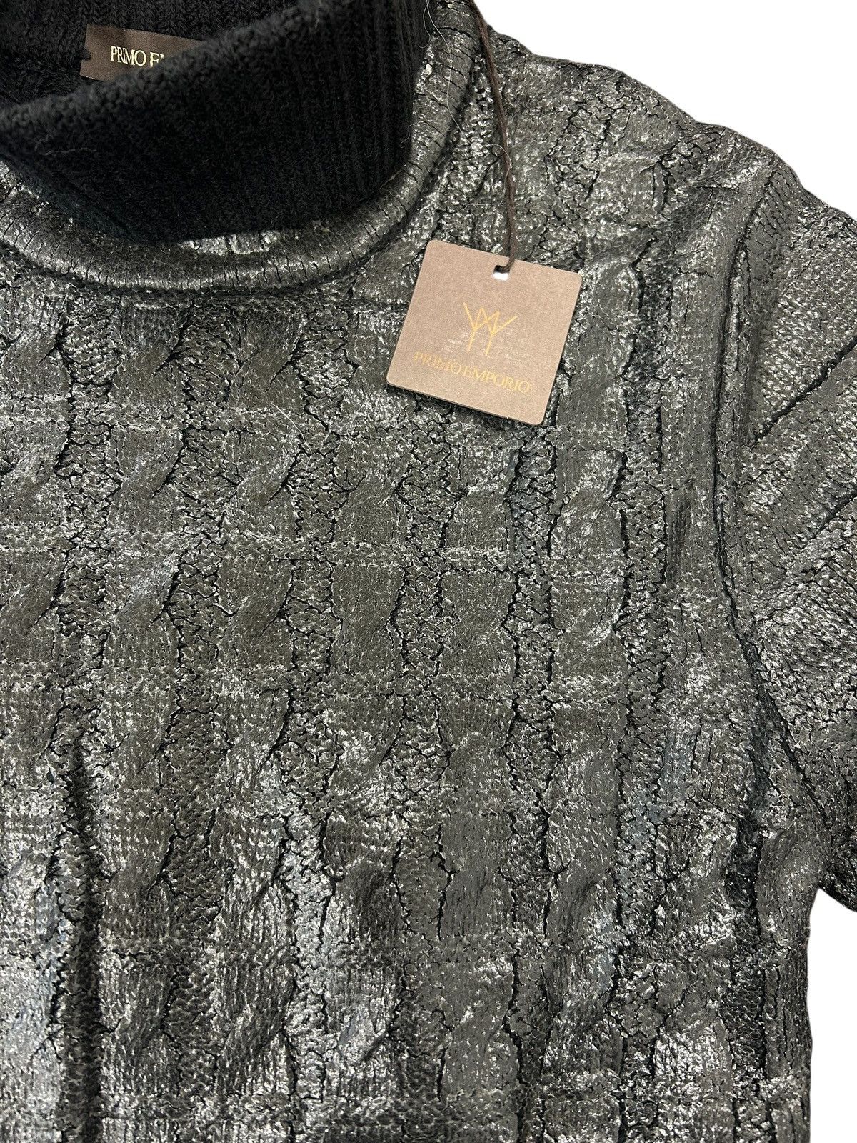 Other Primo Emporio Italy - Metallic Silver Coated Turtleneck Size US L / EU 52-54 / 3 - 5 Thumbnail