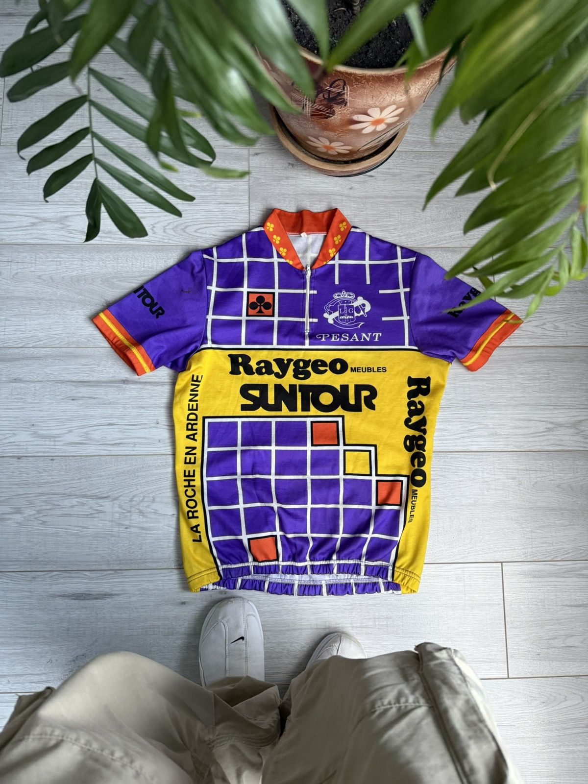 Vintage Vintage Cycling jersey RAYGEO meubles Suntour LA Rochen Size US L / EU 52-54 / 3 - 1 Thumbnail