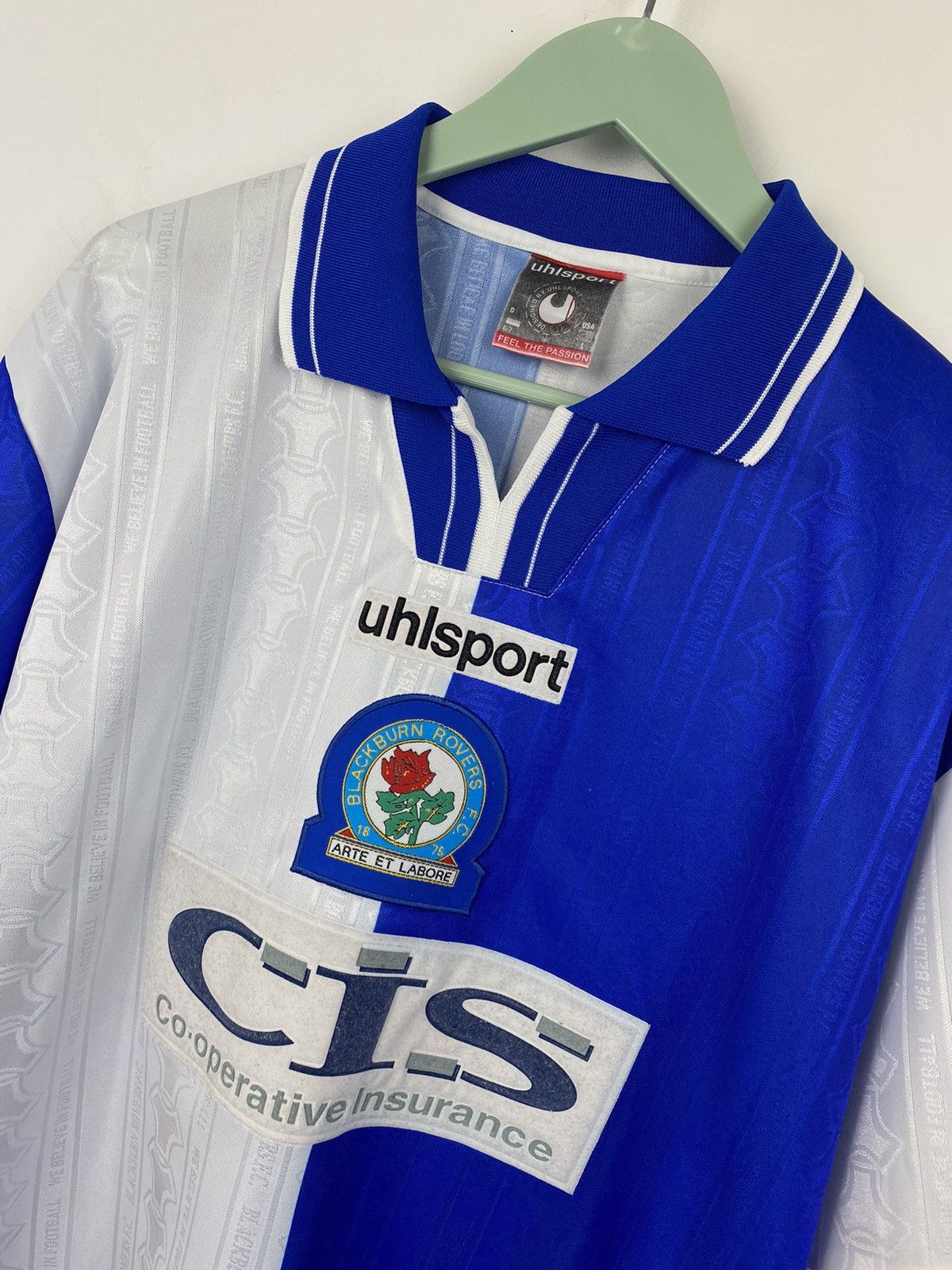 Vintage Blackburn Rovers 1998 2000 Home Uhlsport Football Jersey PSG Size US L / EU 52-54 / 3 - 2 Thumbnail
