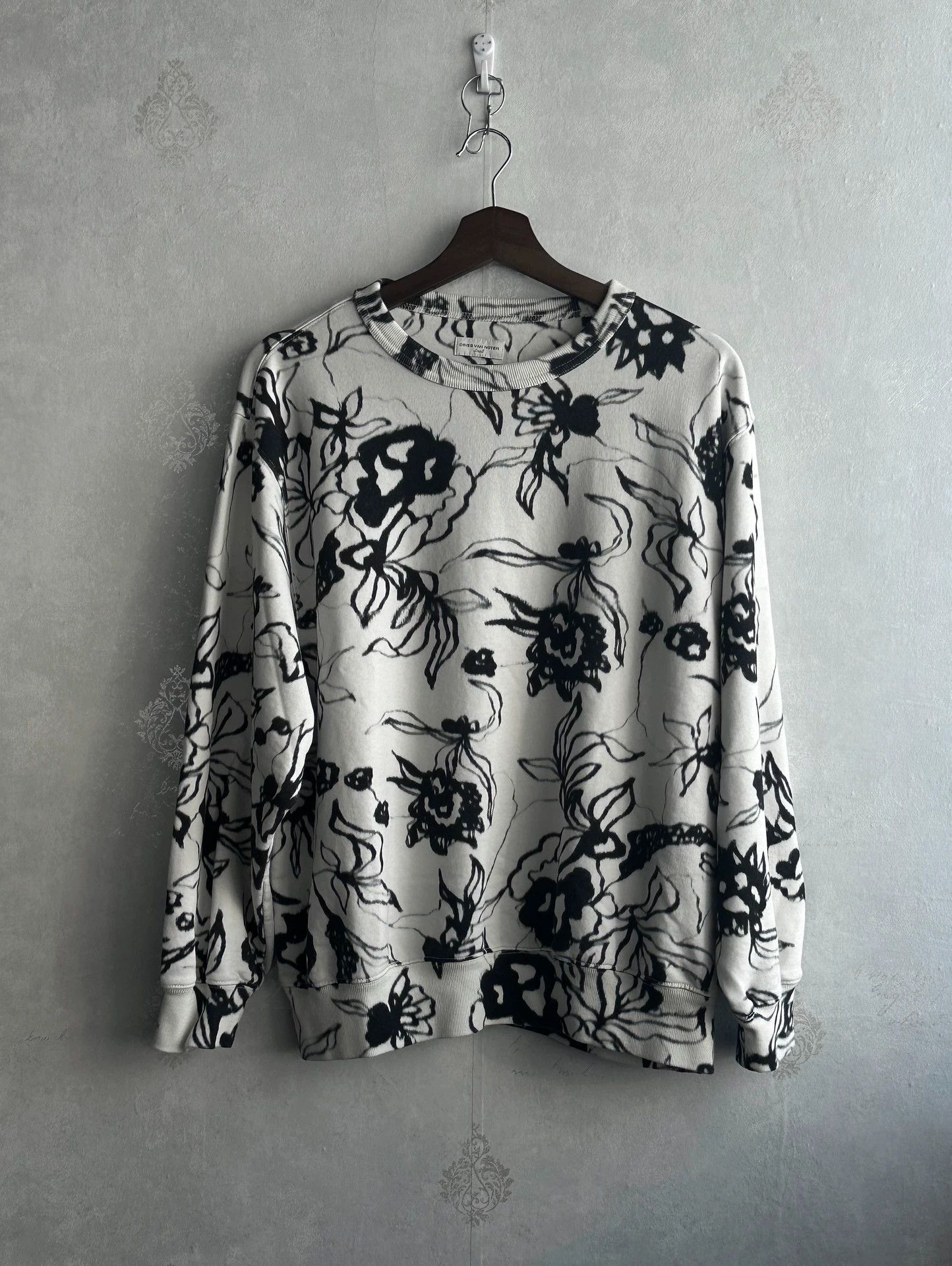 Dries Van Noten dries van noten ink-and-wash floral sweatshirt